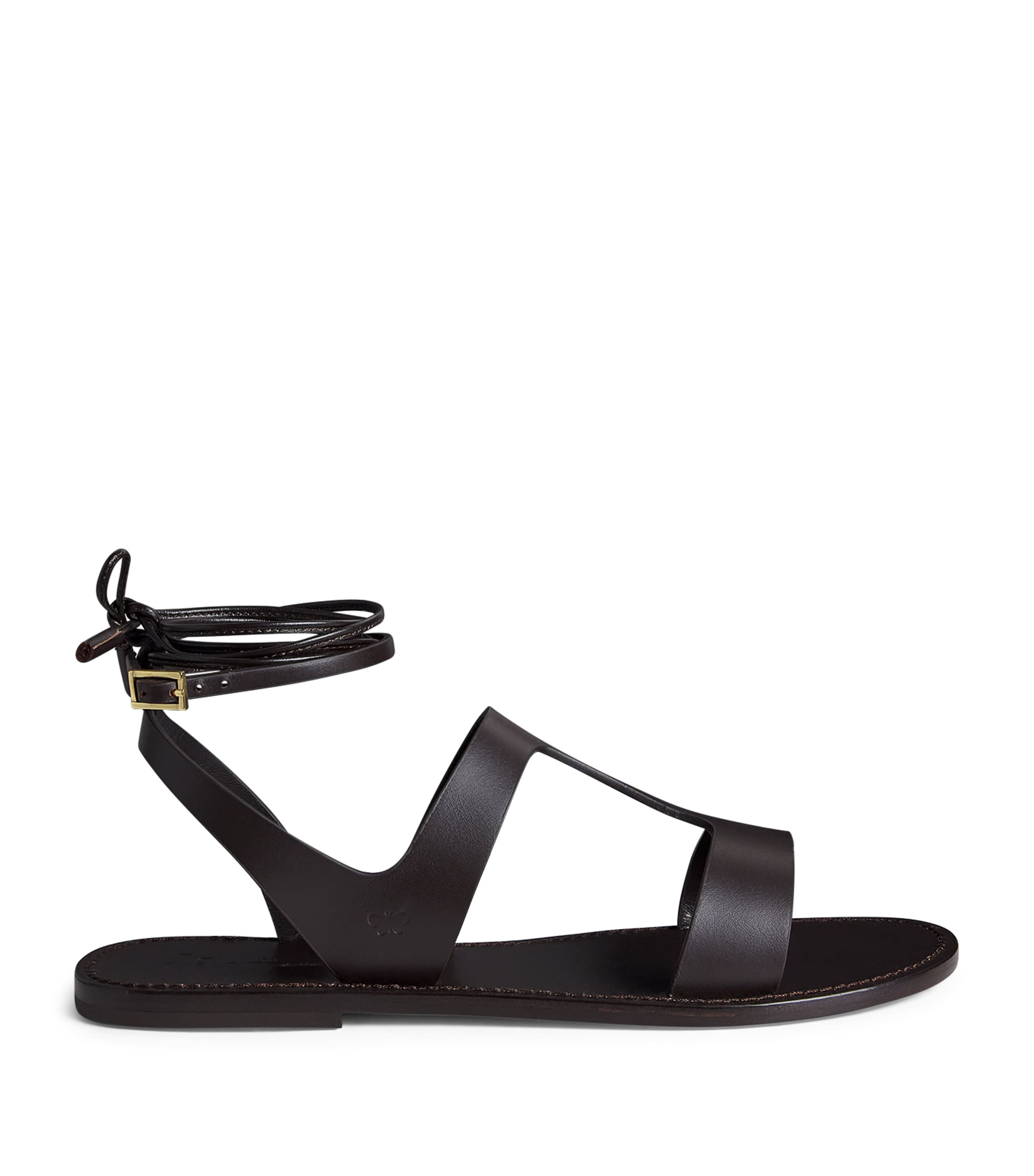 Weekend Max Mara Leather Wrap-Around Sandals | Women Shoes | Sandals | Flat Sandals | Designers | Weekend Max Mara | 5255