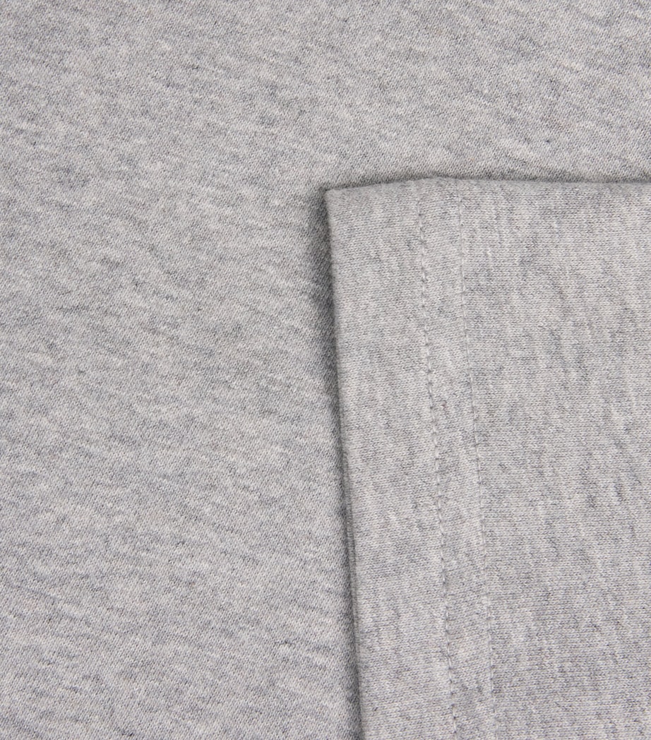 Studio Nicholson Mens Cotton Bric T-Shirt Grey Marl Image 6