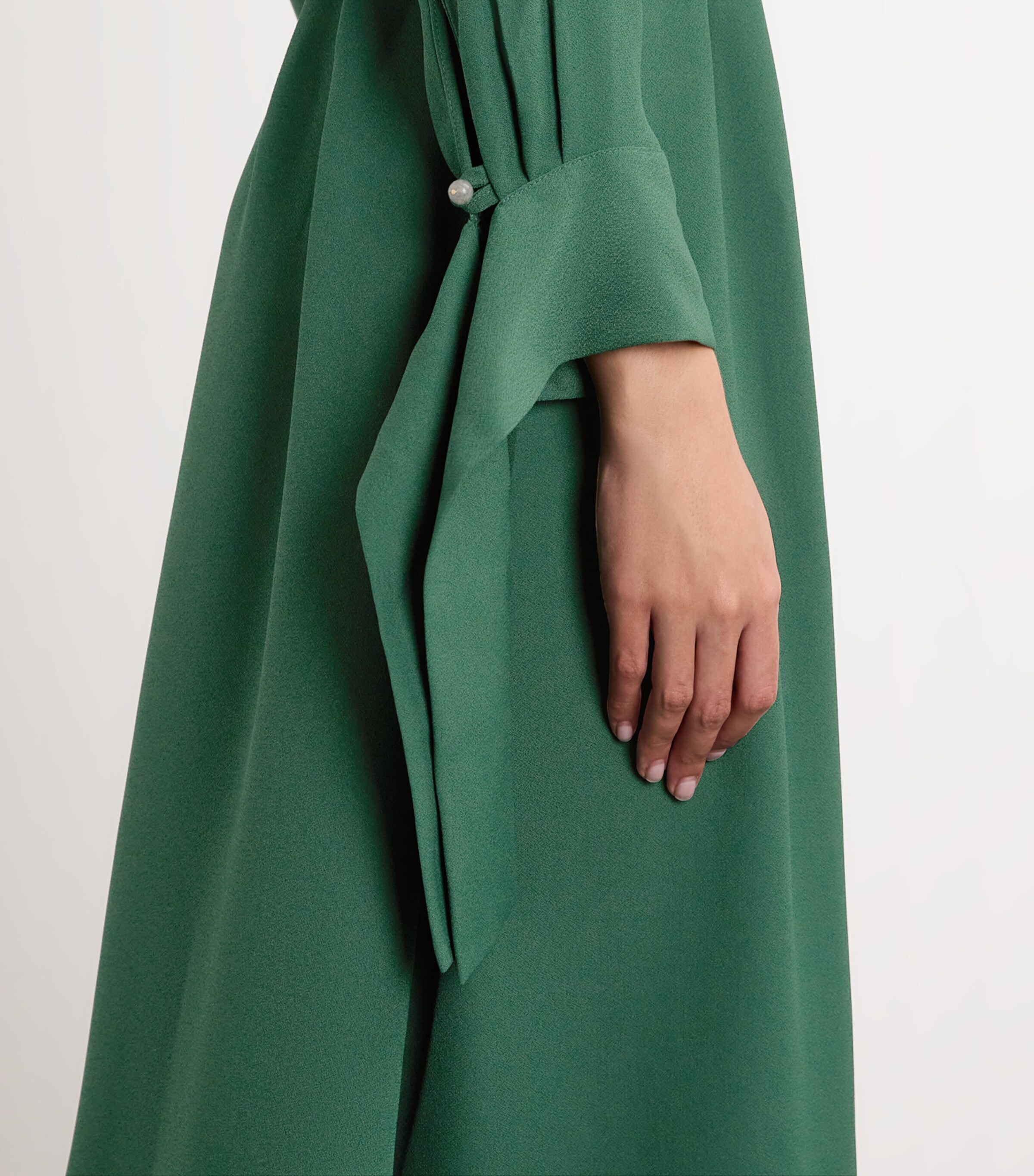 Palmer//Harding Womens Confession Shirt Dress Green Crepe Image 4