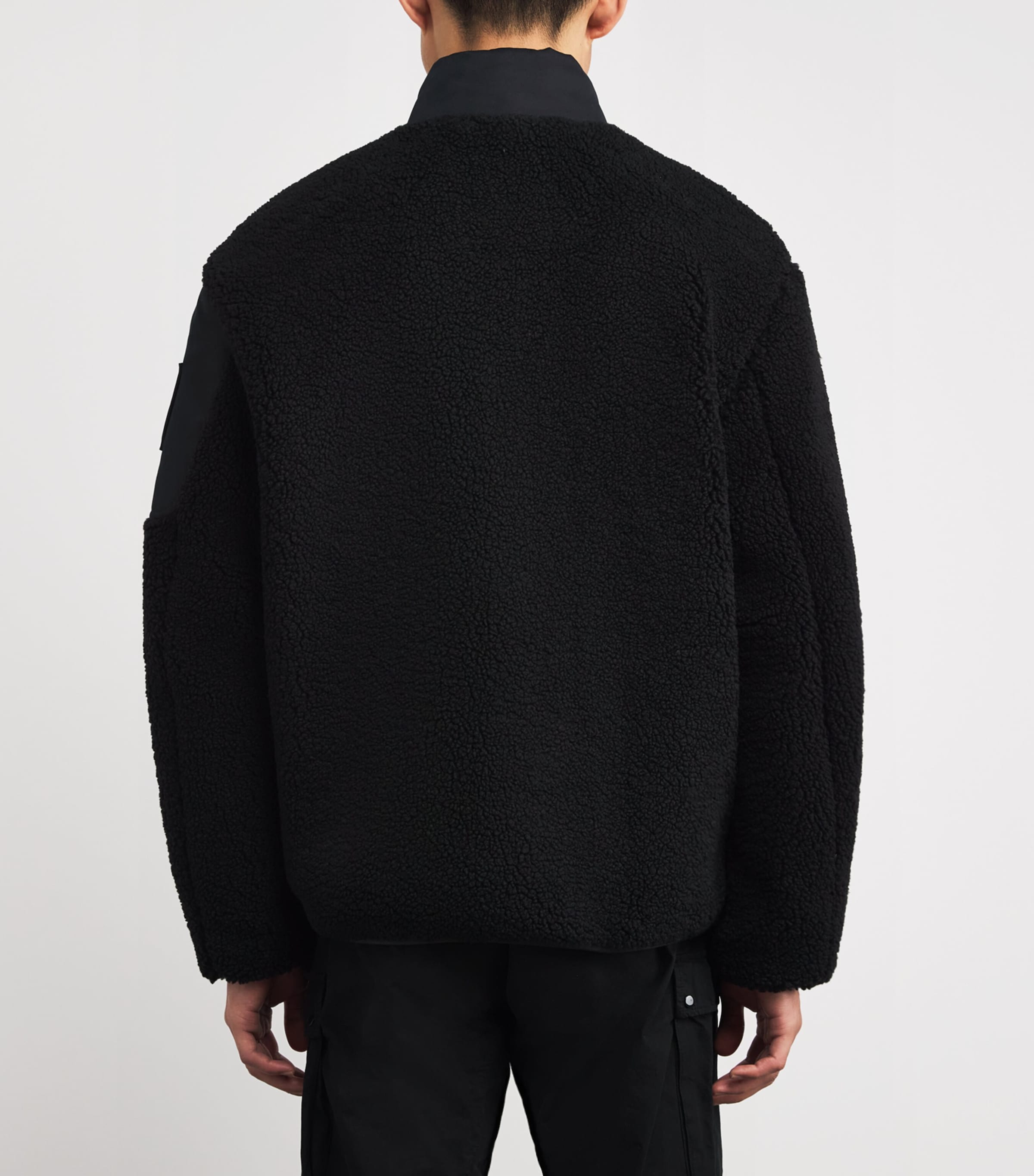 Fleece-Trim Jacket BLACK - 292 Image 4