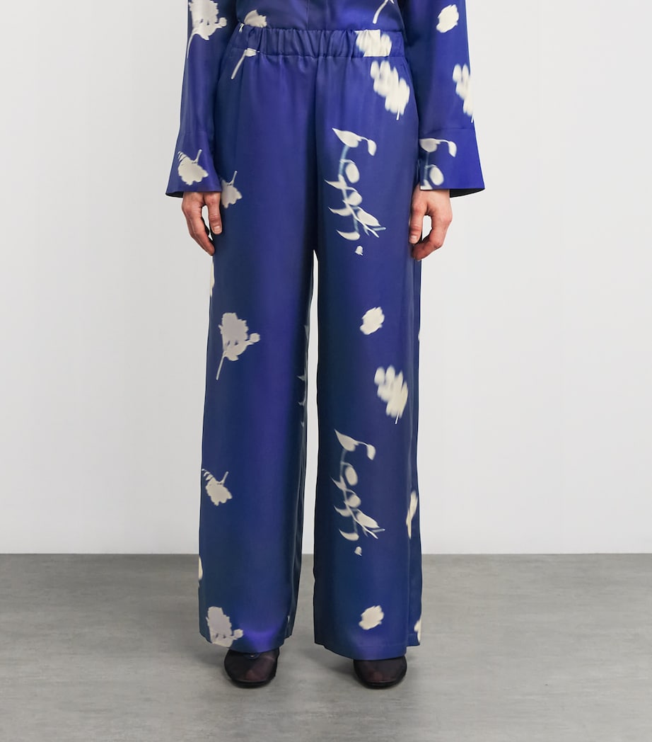 Silk Helga Trousers CHINA BLUE Image 3