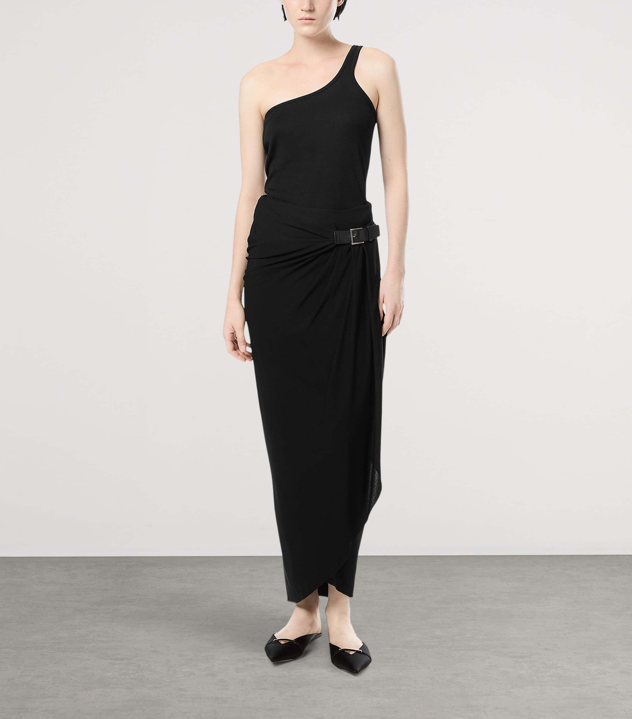 TOM FORD Womens Crepe Jersey Midi Wrap Skirt Naa Image 2