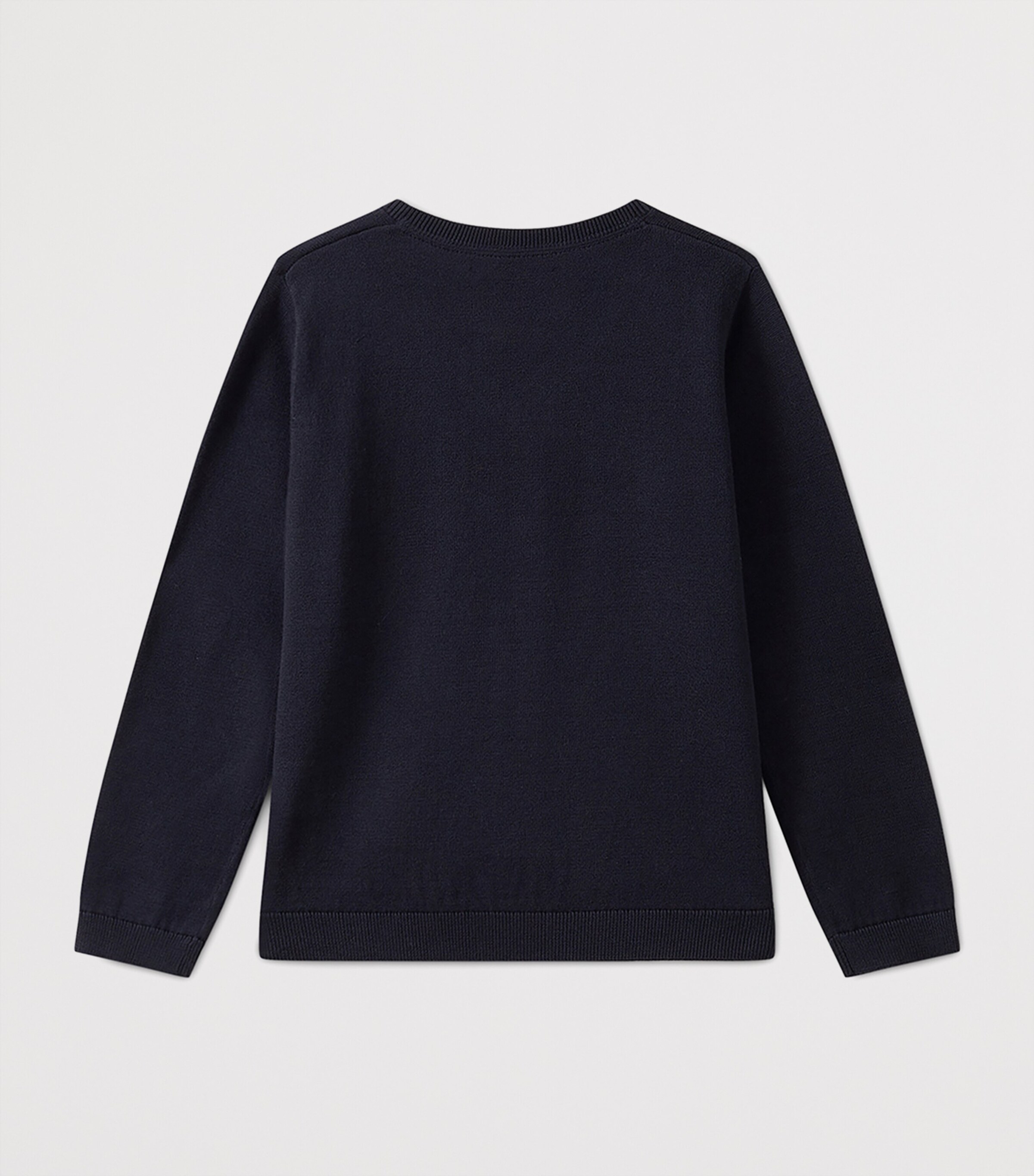 Bonpoint Cotton V-Neck Sweater (10-12 Years) Upb Marine Image 2