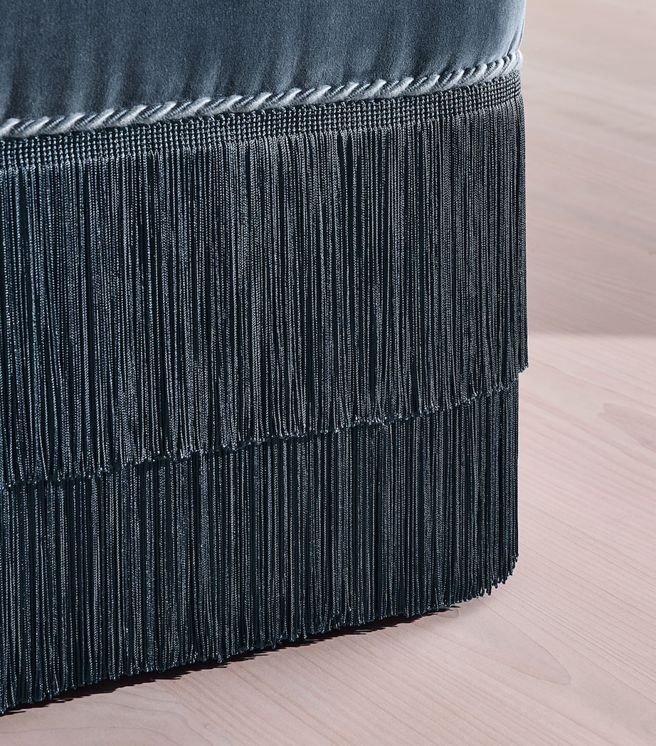 Soho Home Velvet Marta Footstool Blue Image 4