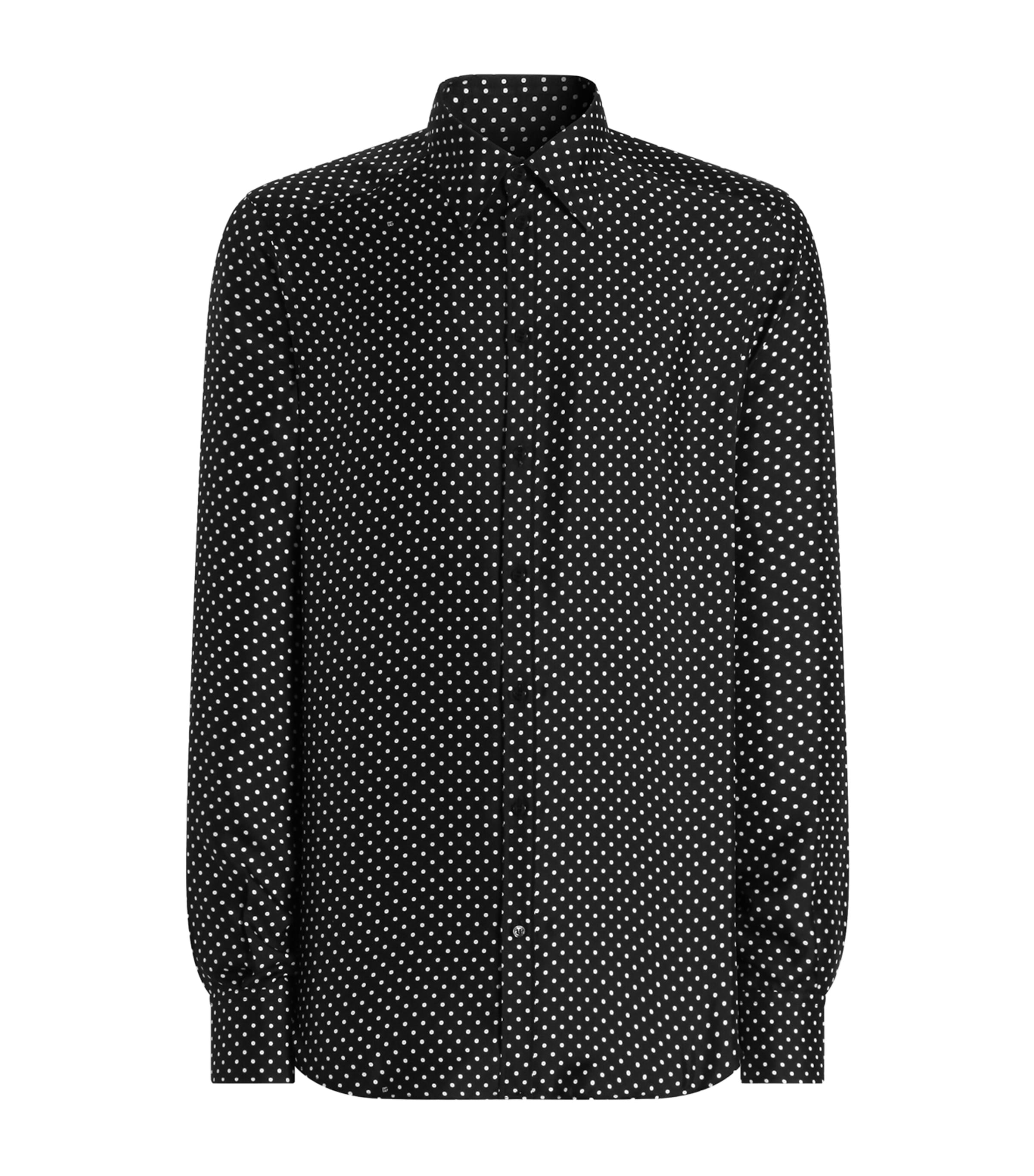 Dolce&Gabbana Mens Silk Shirt Pois Piccolo Image 1
