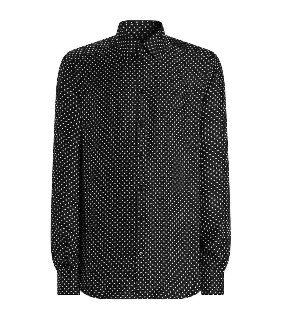 Dolce&Gabbana Mens Silk Shirt Pois Piccolo Image 1