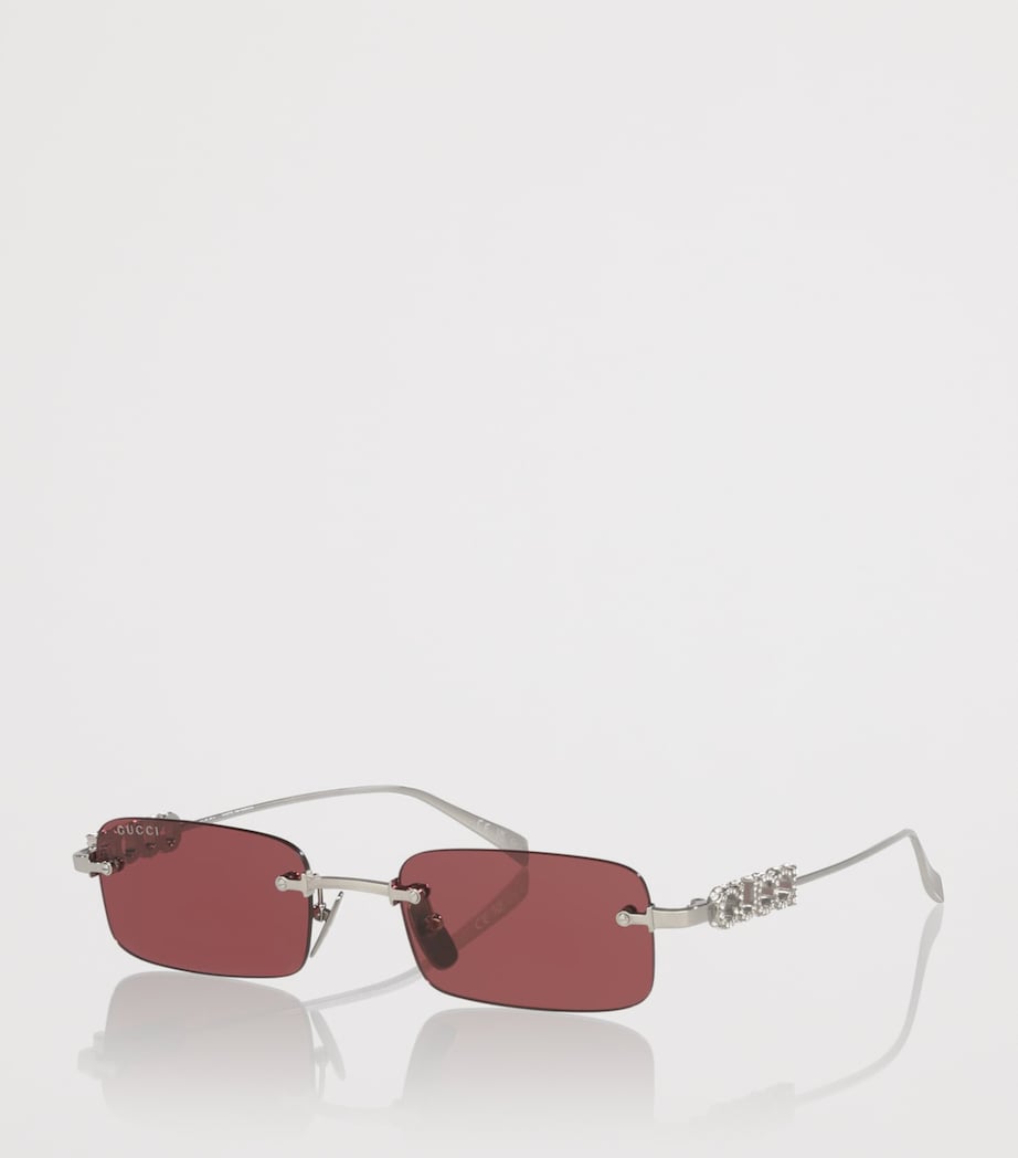 Gucci Metal Rectangular Sunglasses Image 2