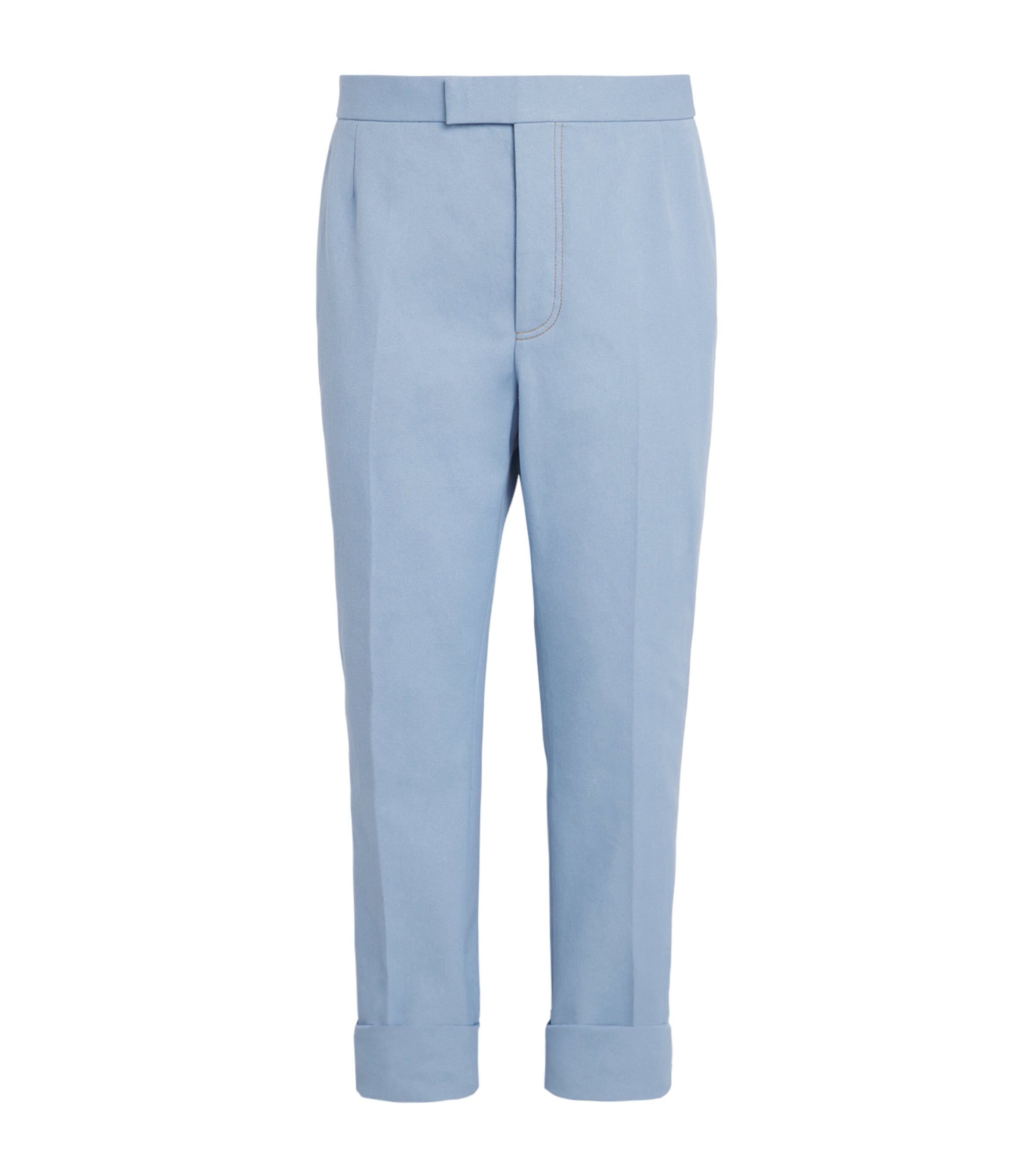 Cotton Backstrap Trousers LIGHT BLUE Image 1