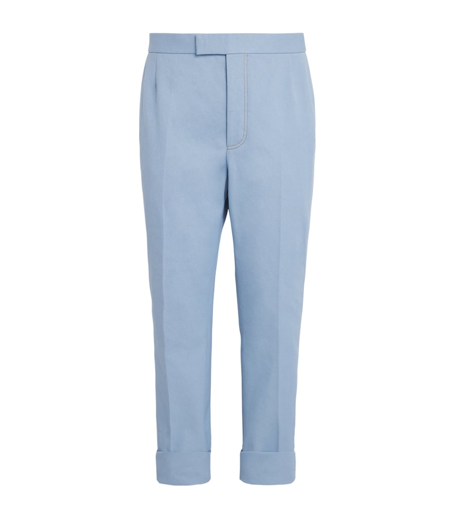 Cotton Backstrap Trousers LIGHT BLUE Image 1