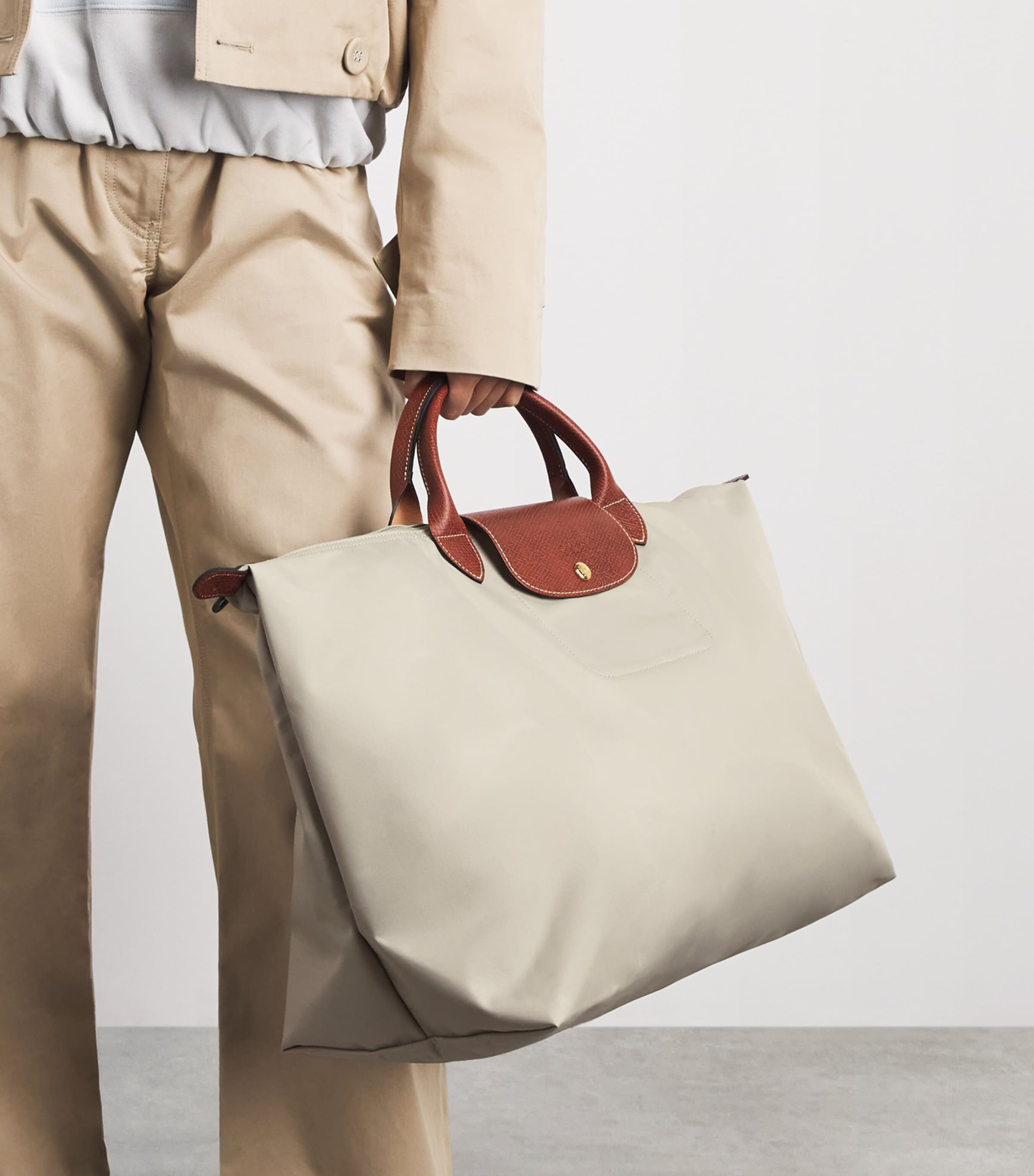 Longchamp Large Le Pliage Original Travel Bag Galet Image 2