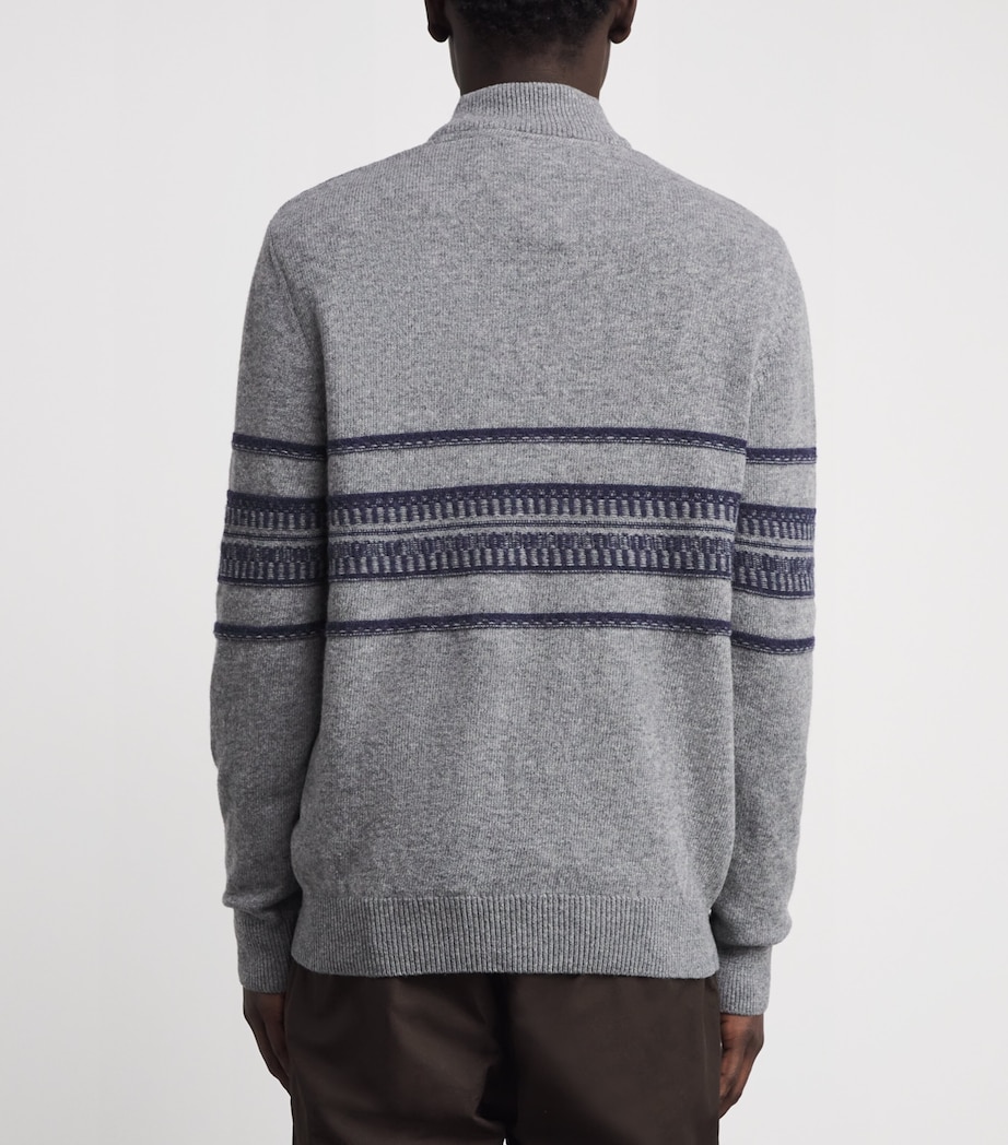 Lambswool Kepwick Half-Zip Sweater GY52 GREY MARL Image 4