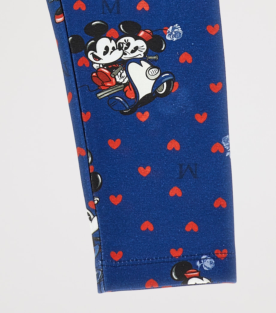 x Disney Stretch-Cotton Printed Leggings (2-12 Years) BLU NAVY Image 3
