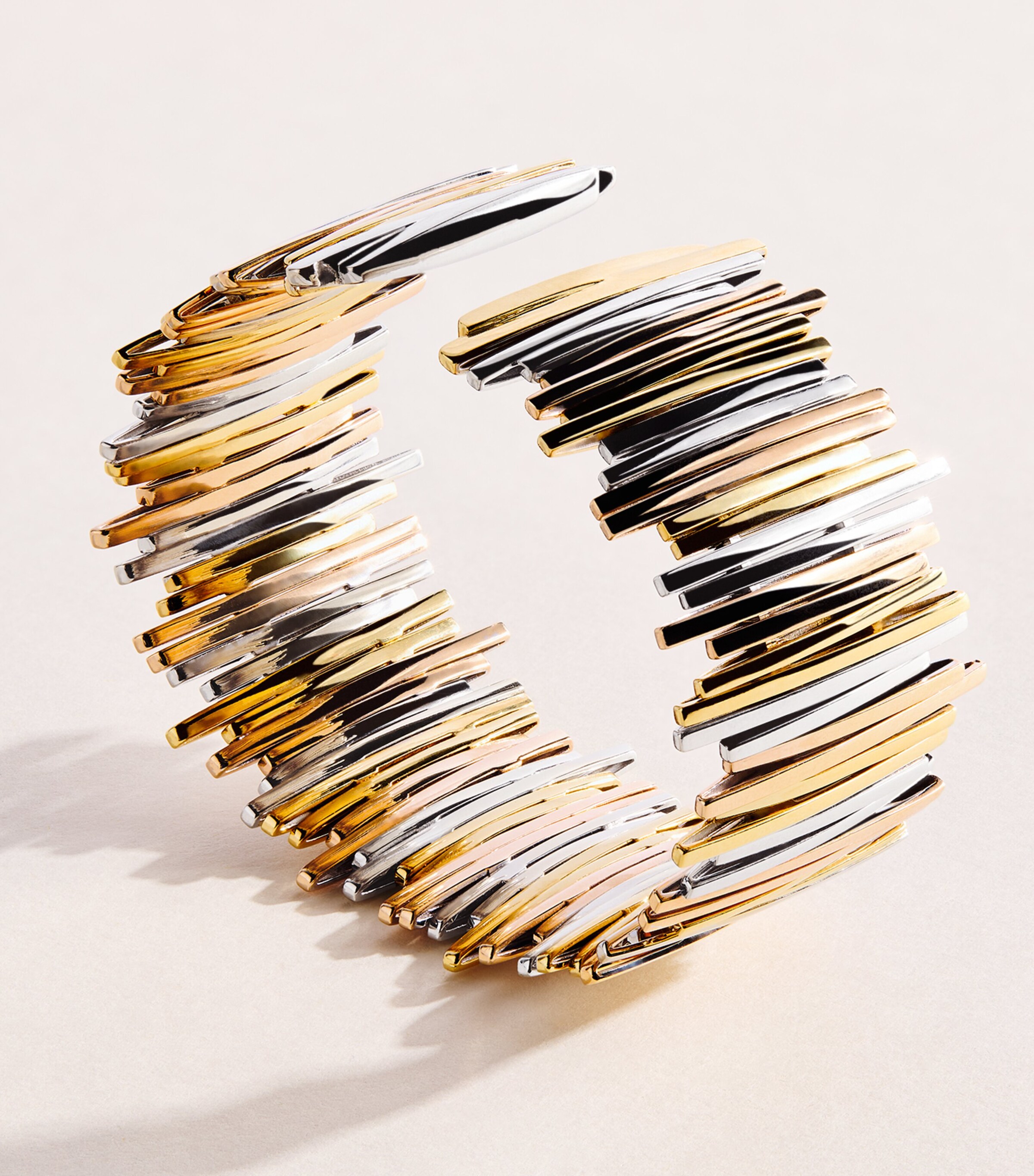 Suzanne Kalan Mixed Gold Classic Golden Jagged Wide Cuff Wyrg Image 2