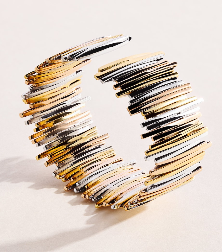 Suzanne Kalan Mixed Gold Classic Golden Jagged Wide Cuff Wyrg Image 2