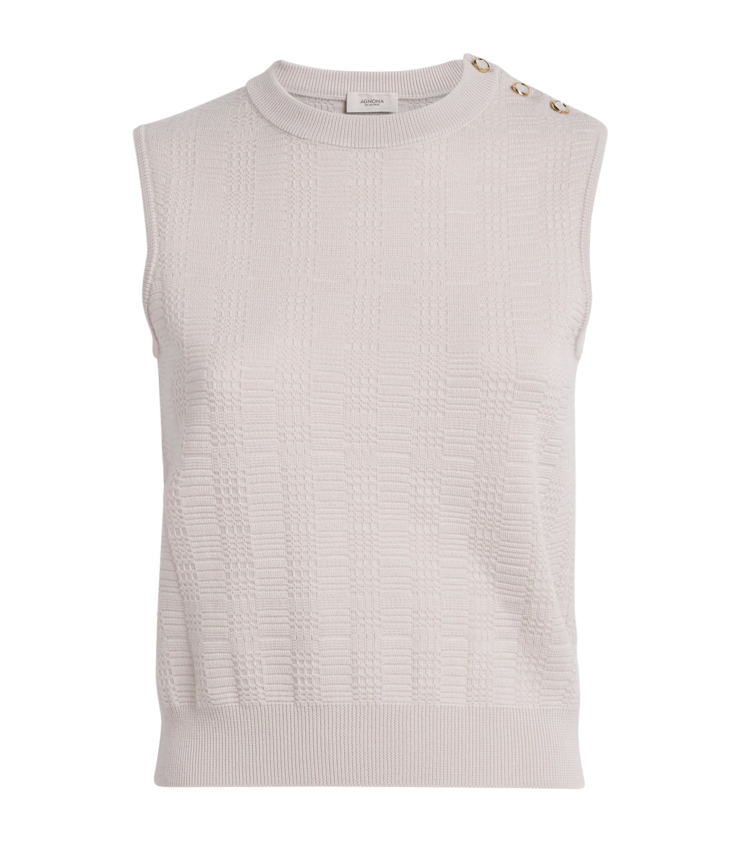 Wool-Blend Sleeveless Top N23 LIGHT GREY - STONE Image 1