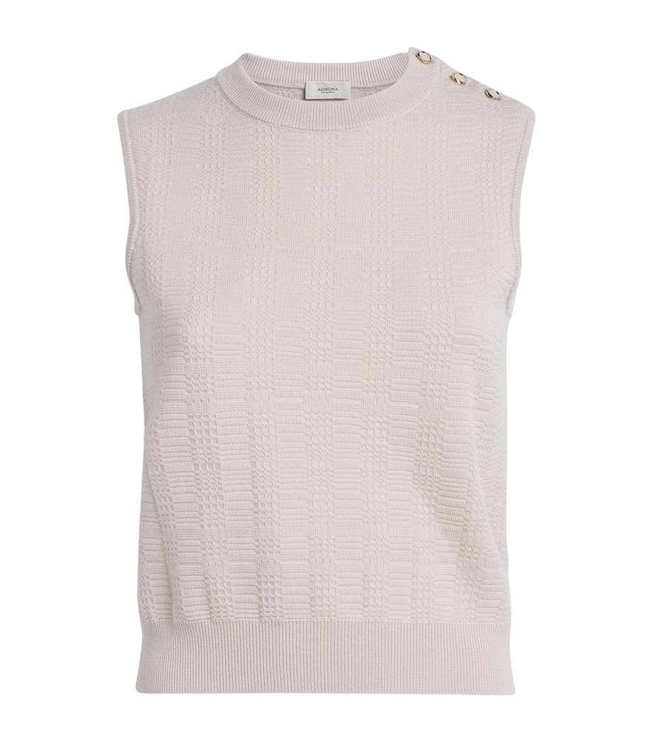 Wool-Blend Sleeveless Top N23 LIGHT GREY - STONE Image 1