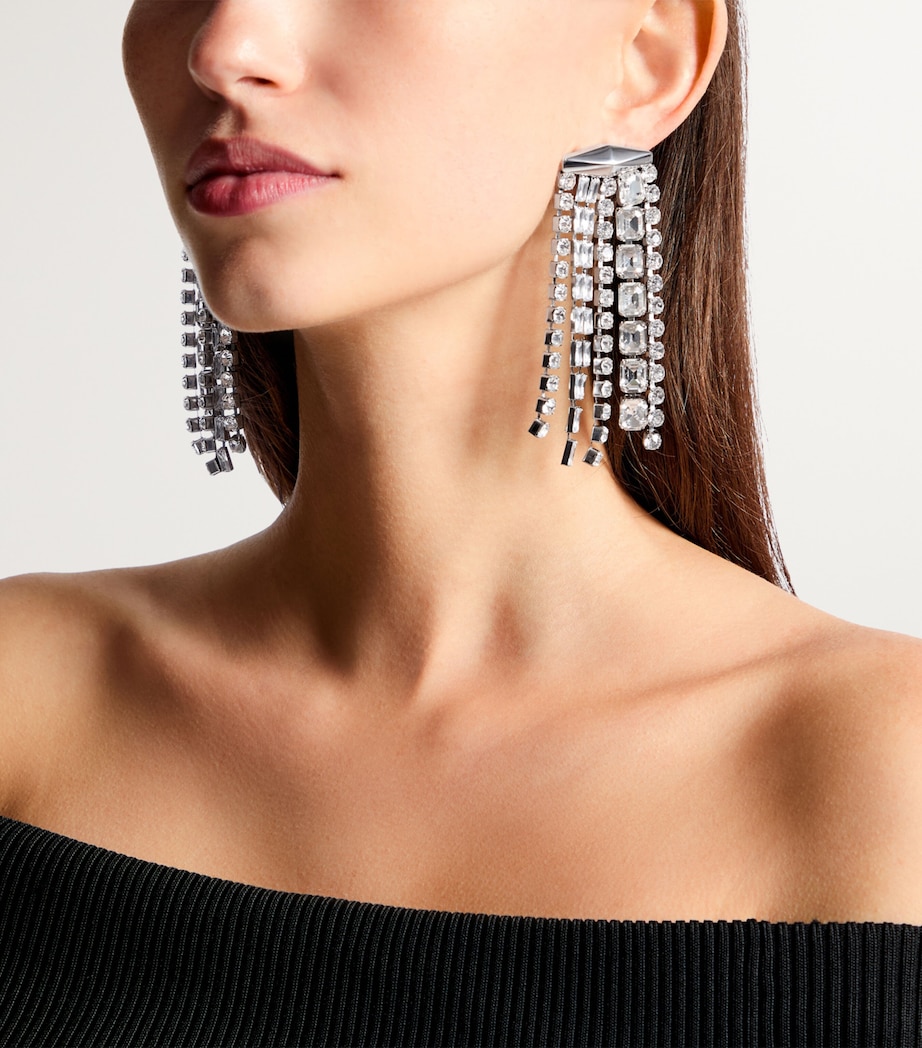 Crystal-Embellished Zandra Earrings SILVER/CRYSTAL Image 2