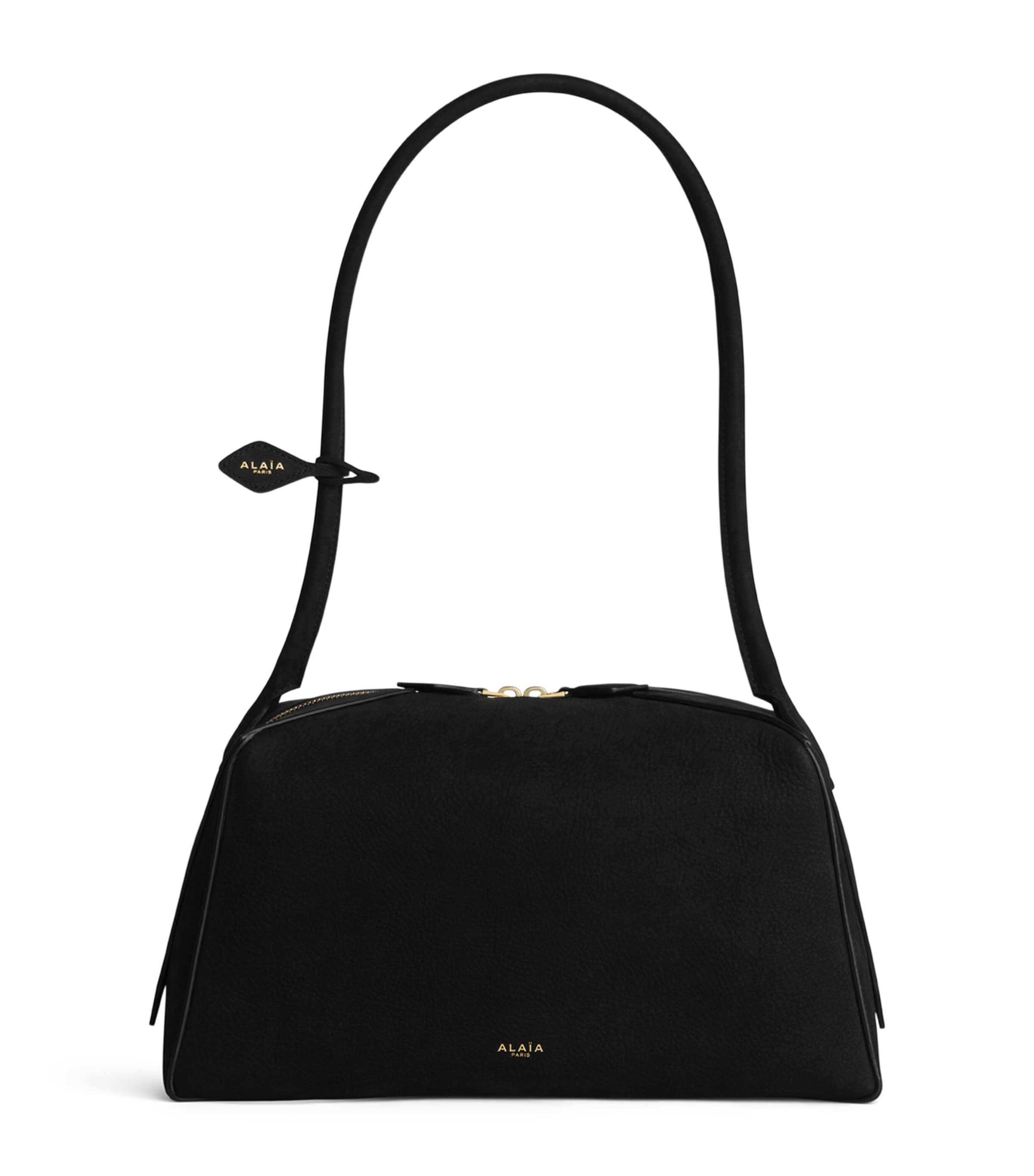 Alaïa Nubuck Leather Le Bouledogue Shoulder Bag Rouge Grenat Image 1