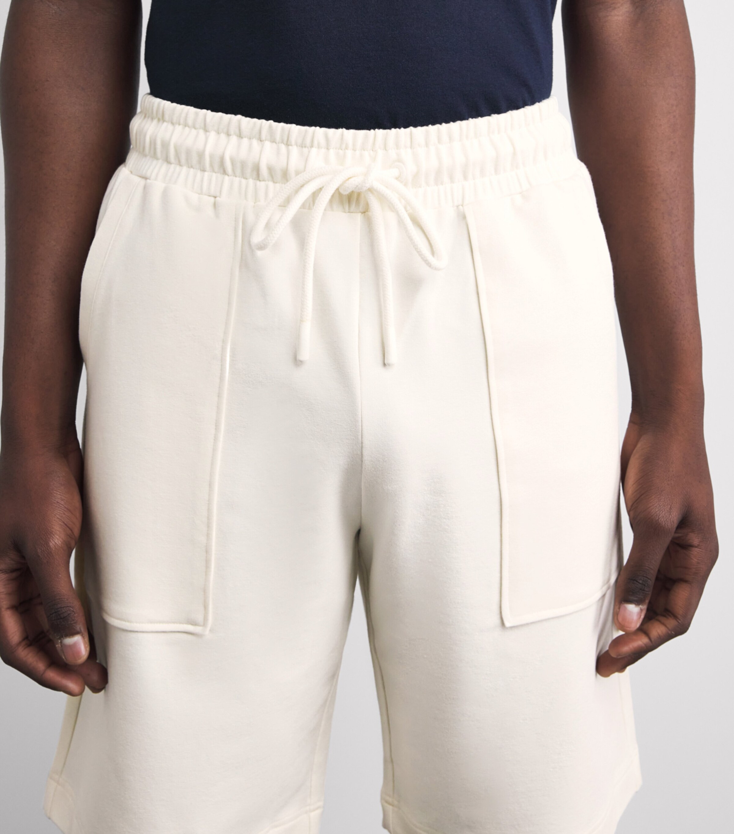 Zimmerli Mens Modal-Cotton Summer Lounge Shorts Sea Salt Image 3