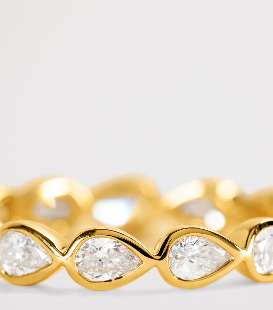 Yellow Gold and Diamond Bezeled Ring YELLOW GOLD Image 6