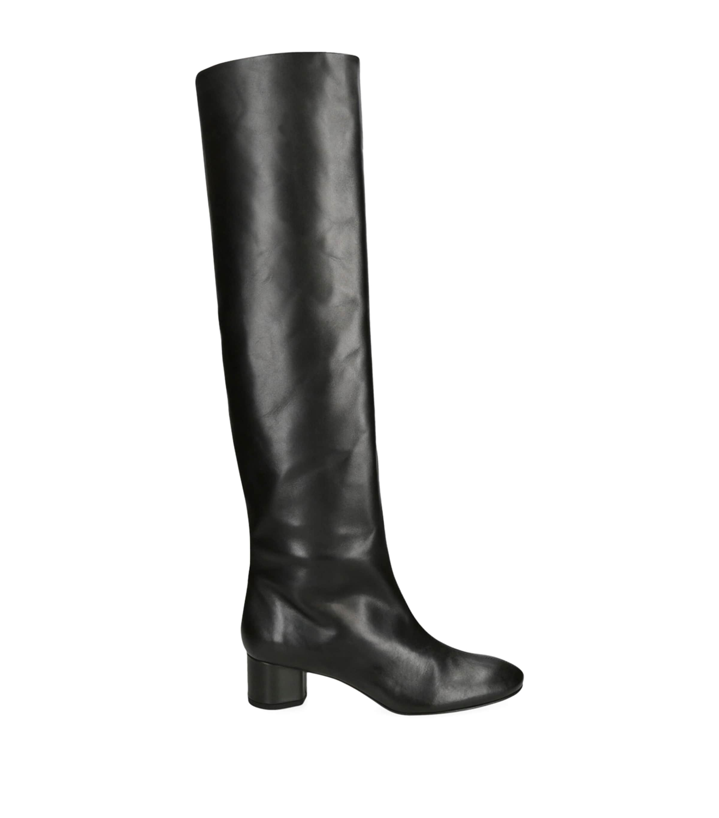 Aeyde Leather Willa Knee-high Boots 45 In Black