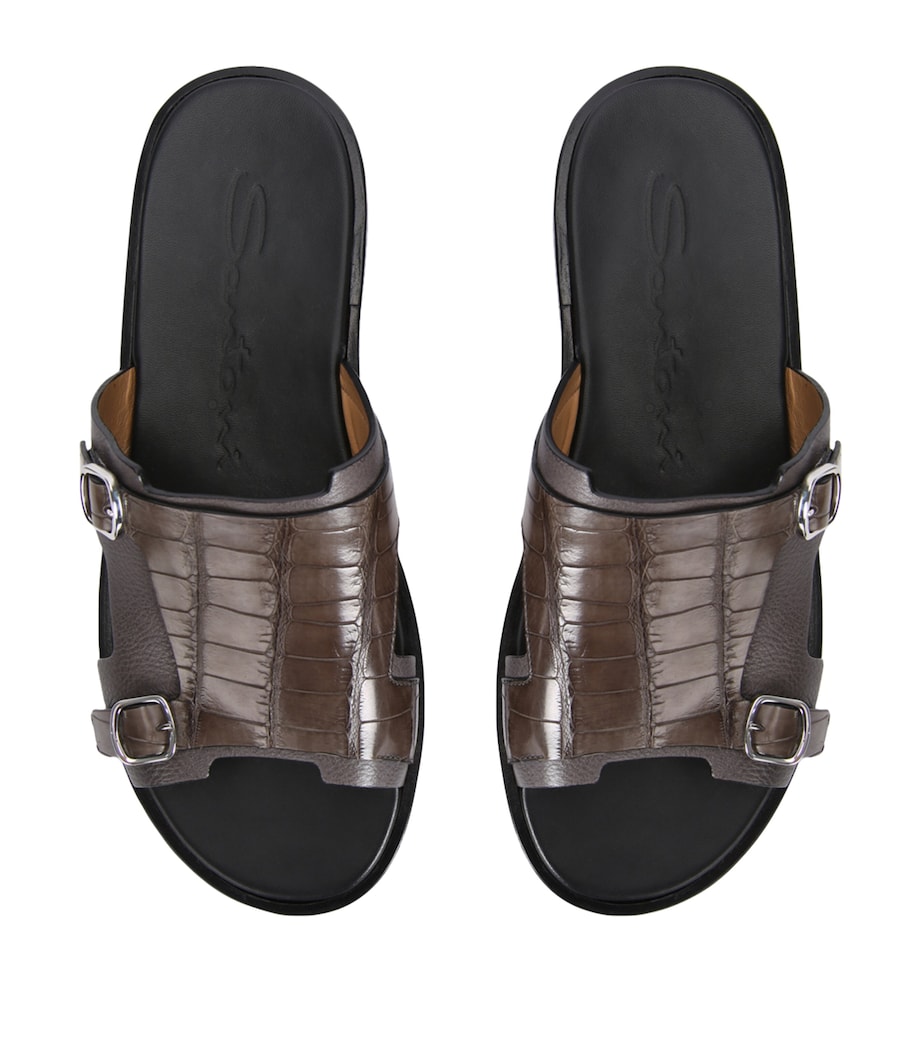 Crocodile Monk Sandals BROWN Image 4