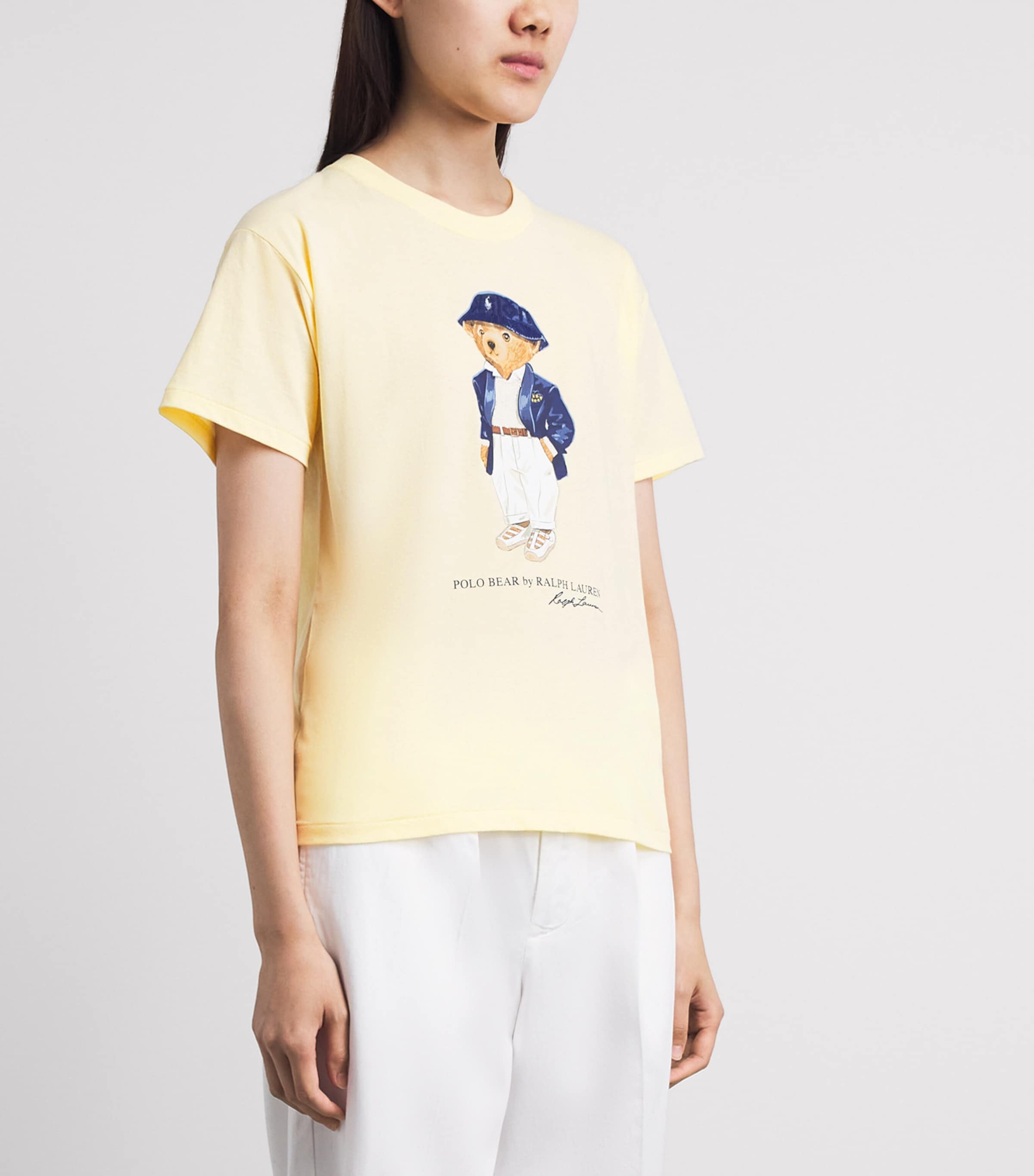 Polo Ralph Lauren Womens Cotton Polo Bear T-Shirt T Bird Yellow Image 4