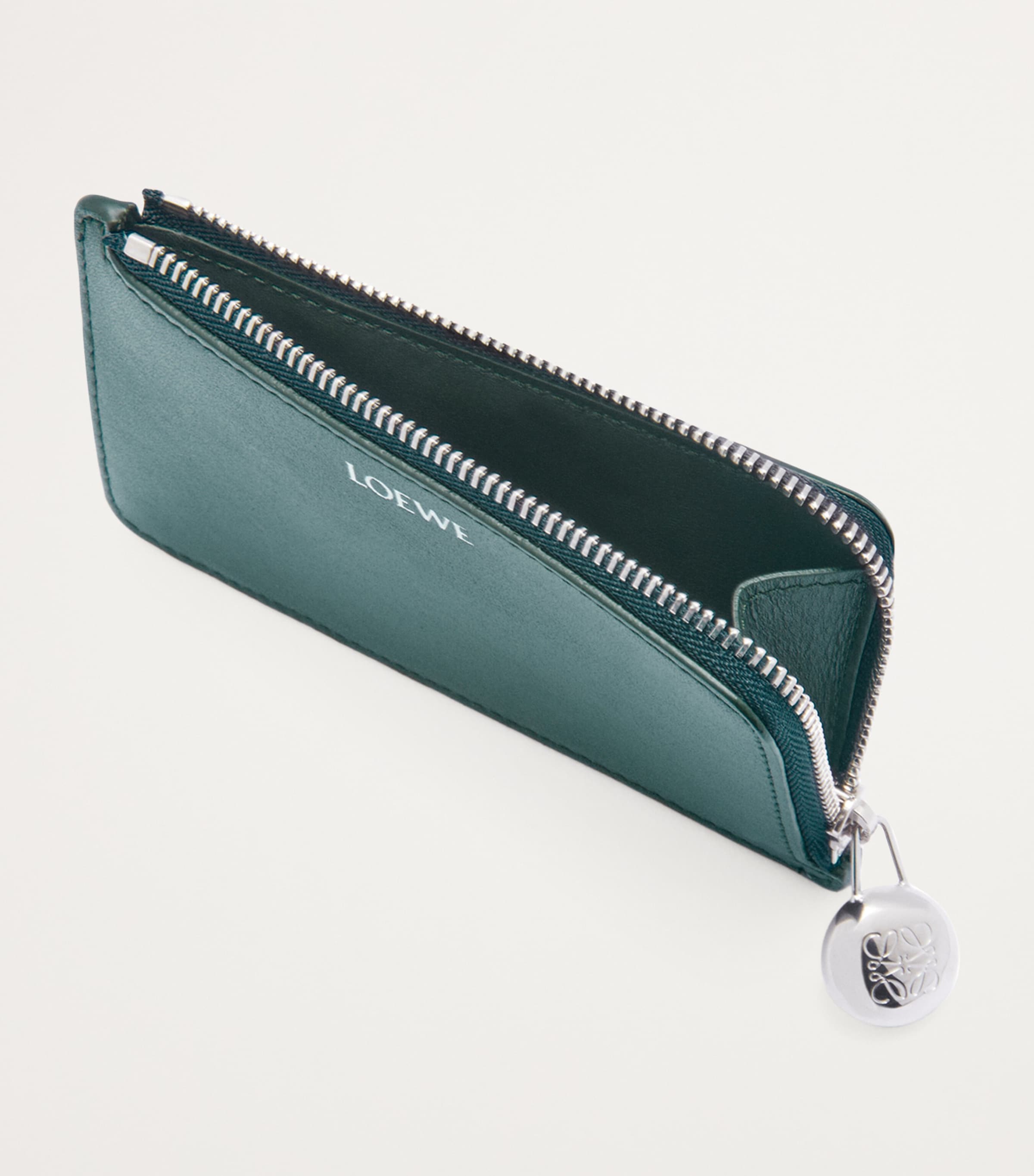 LOEWE Green Leather Pebble Card Holder | Harrods US