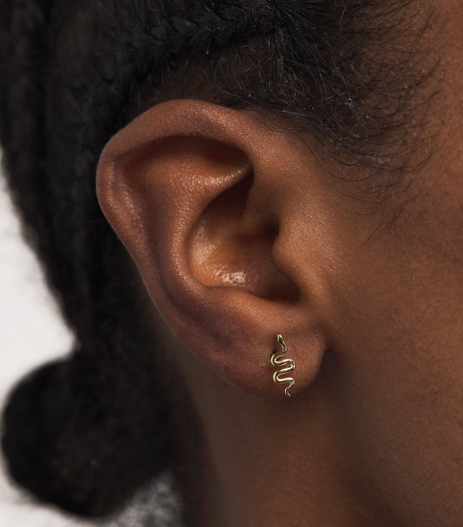 Yellow Gold Snake Single Earring YELLOW GOLD Image 2