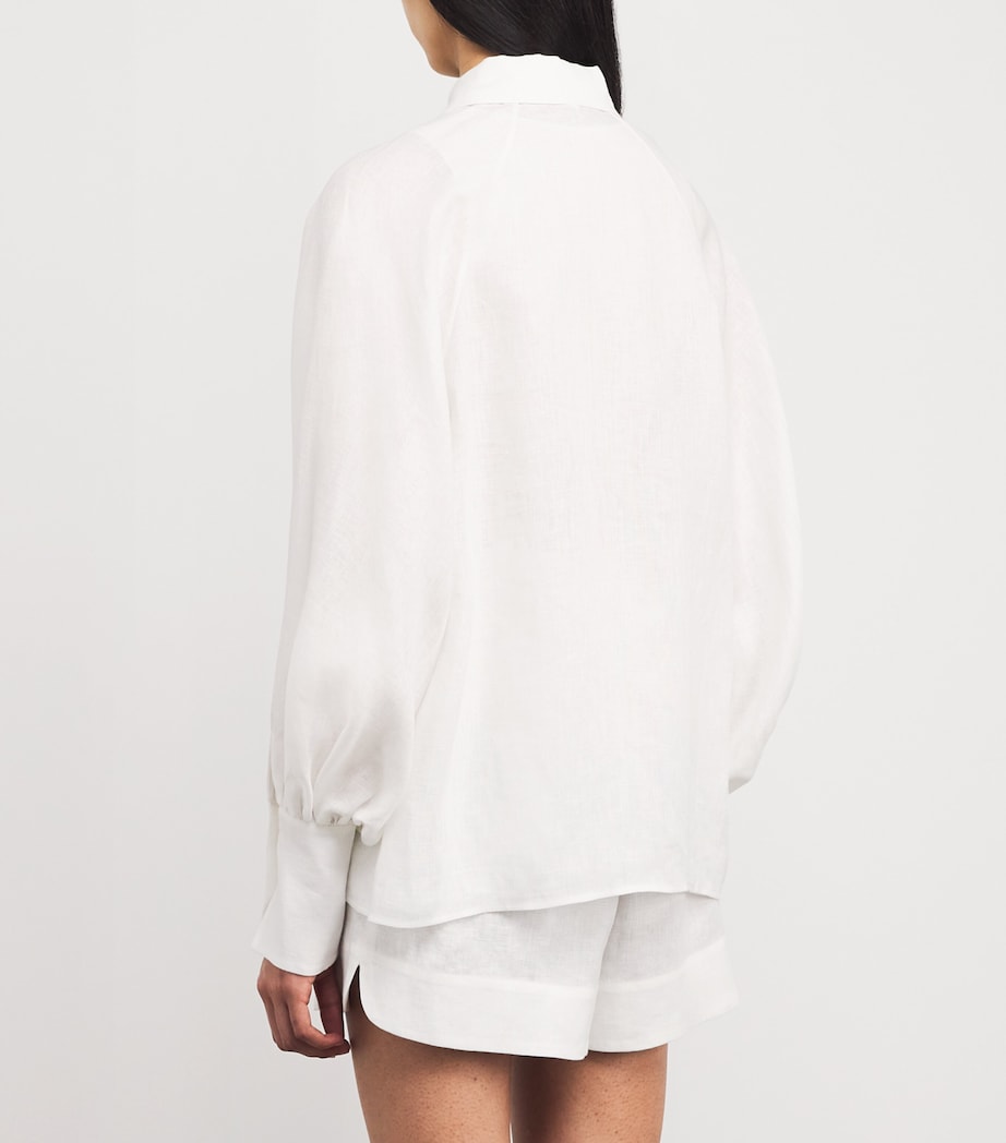 Linen Long-Sleeve Shirt BIANCO Image 4