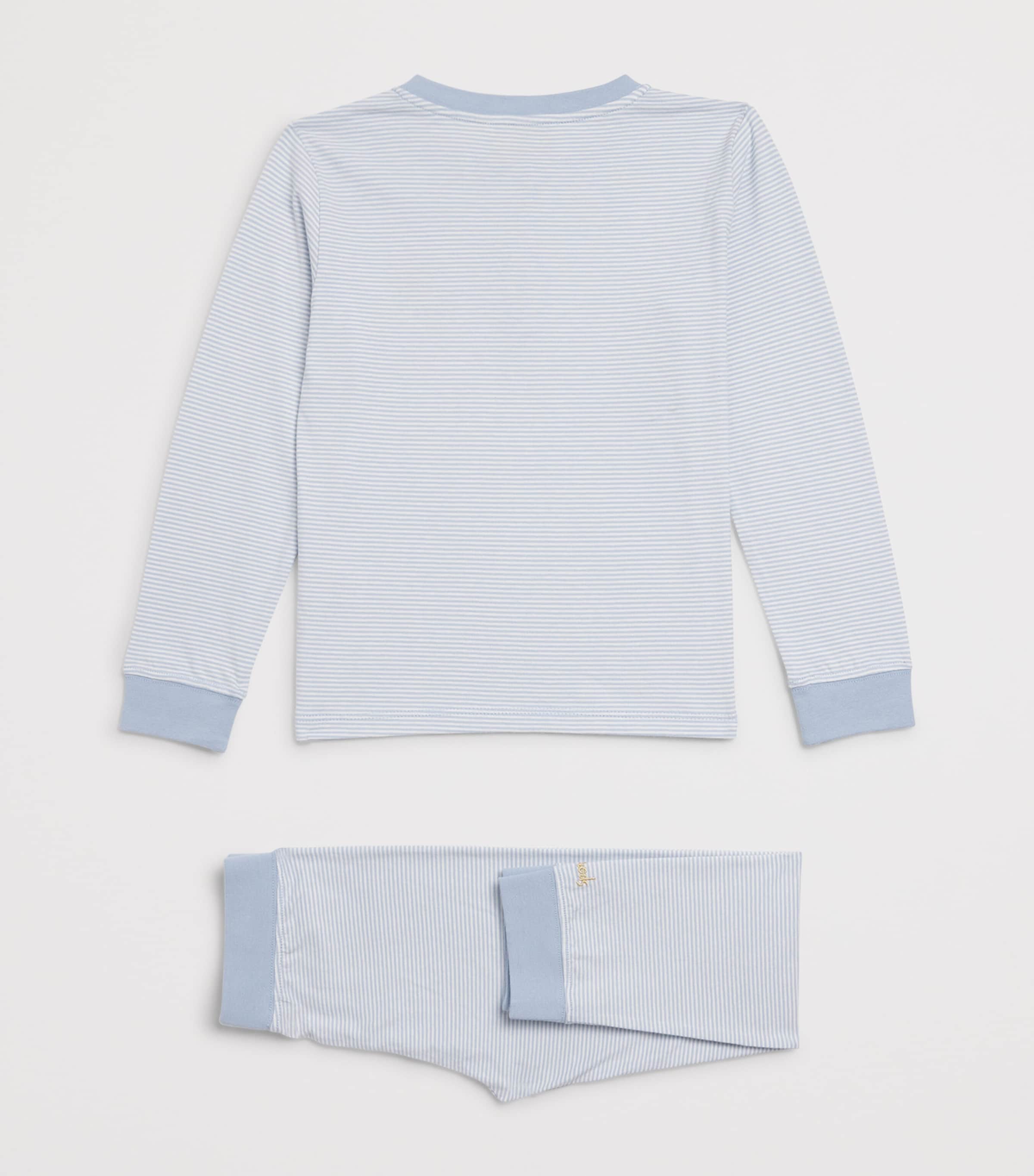 Organic Cotton Jersey Stripe Pyjamas (2-8 Years) BLUE Image 2