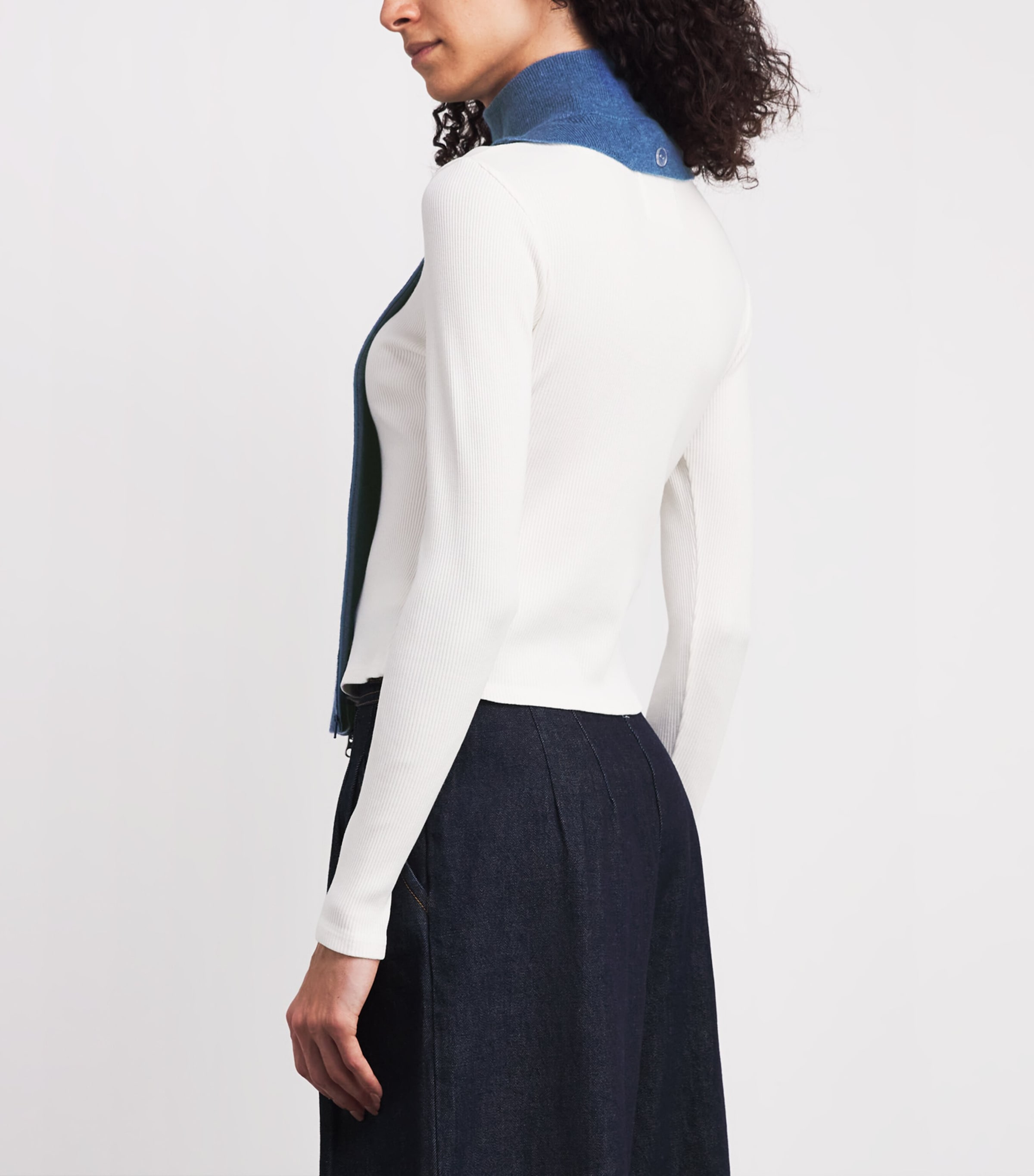 Merino Wool-Cashmere Uptown Dickey B1464 BLU COAST MLNG Image 5