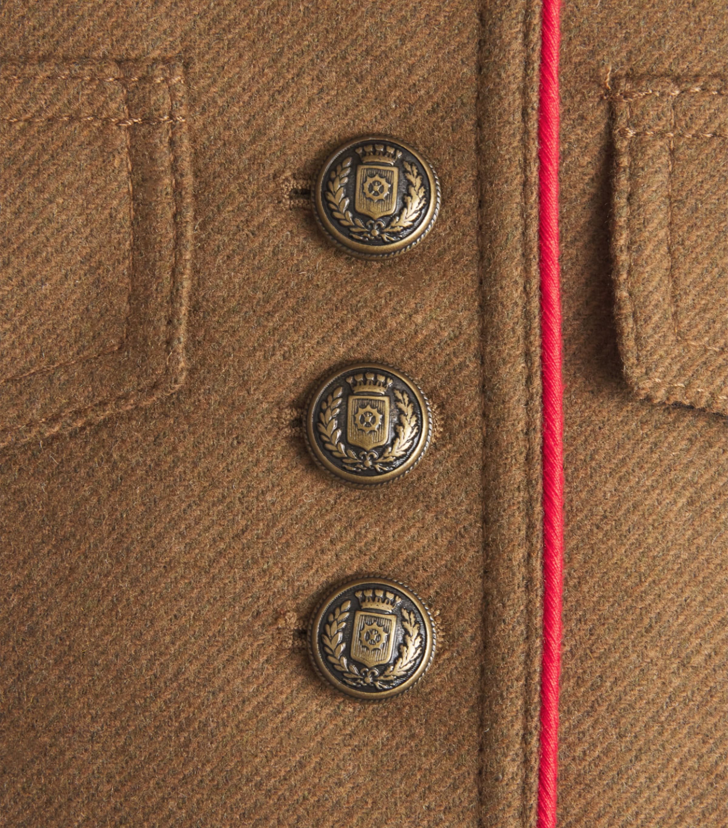 ME+EM Womens Wool-Blend Utility Blazer Golden Olive Image 6