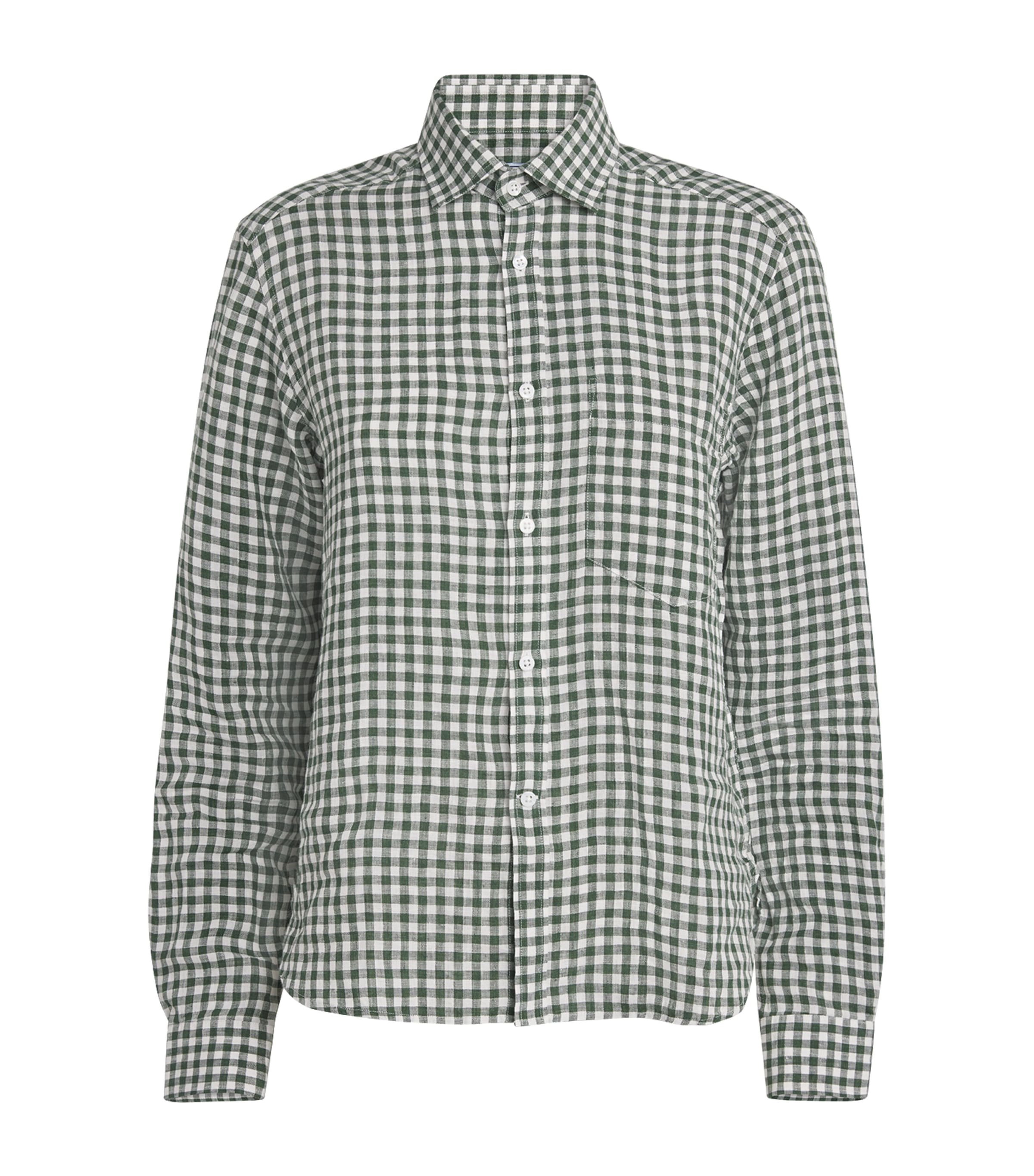 With Nothing Underneath Linen The Classic Shirt In Black