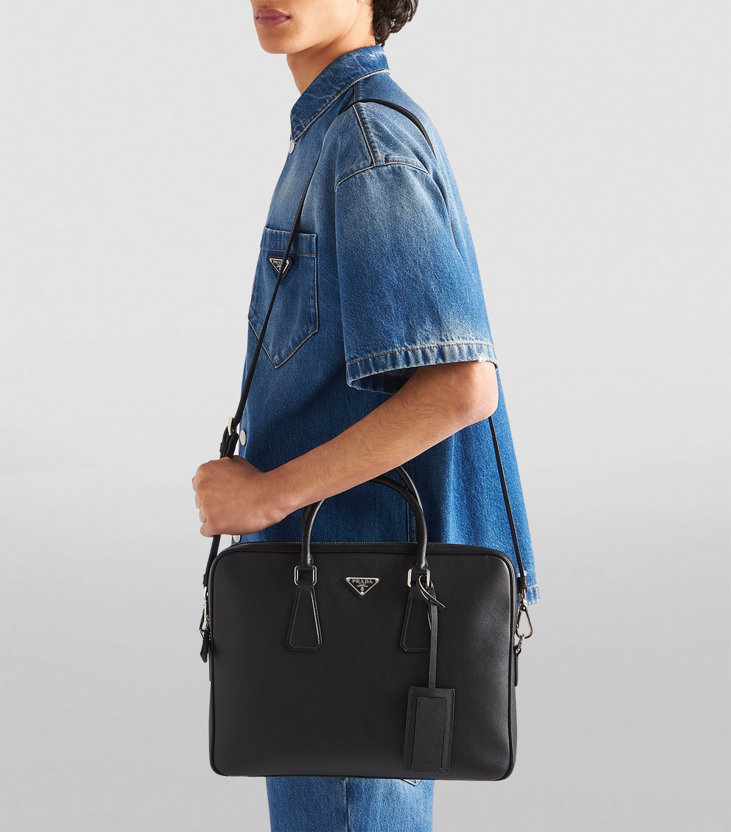 Saffiano Leather Briefcase F0002 Image 6