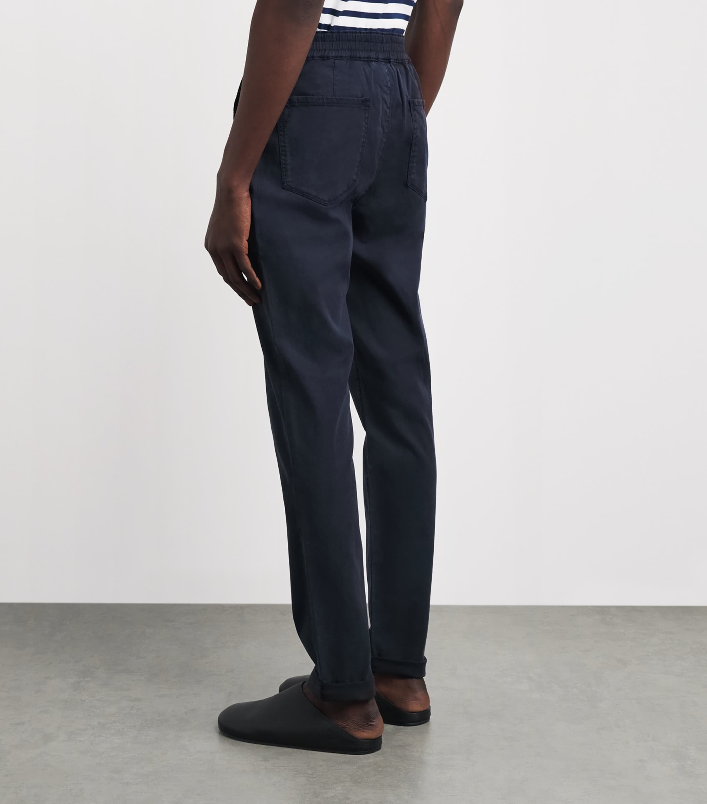 PAIGE Mens Drawstring Fraser Chinos Vintage Deep Anchor Image 5