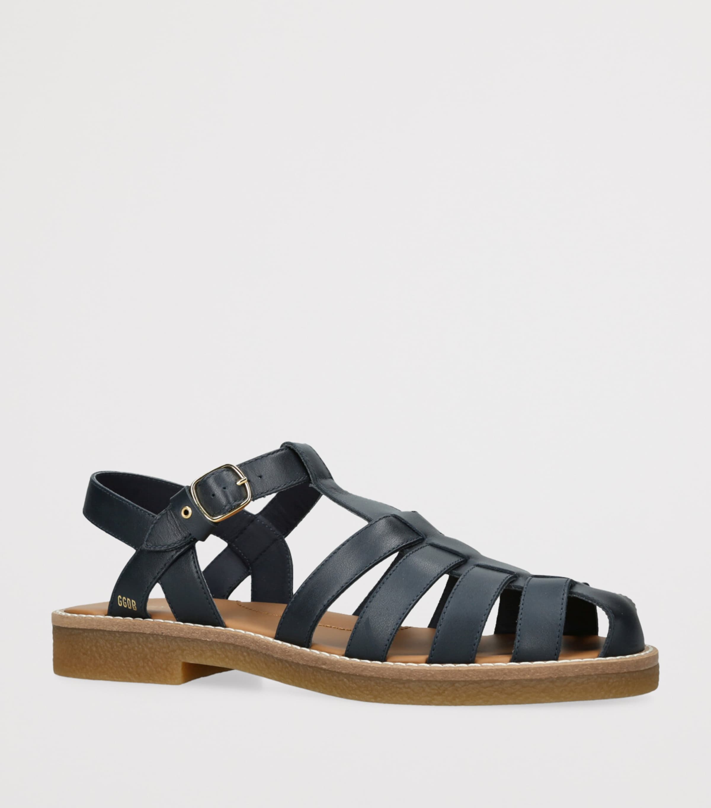Golden Goose Leather Maxime Sandals Navy Image 3