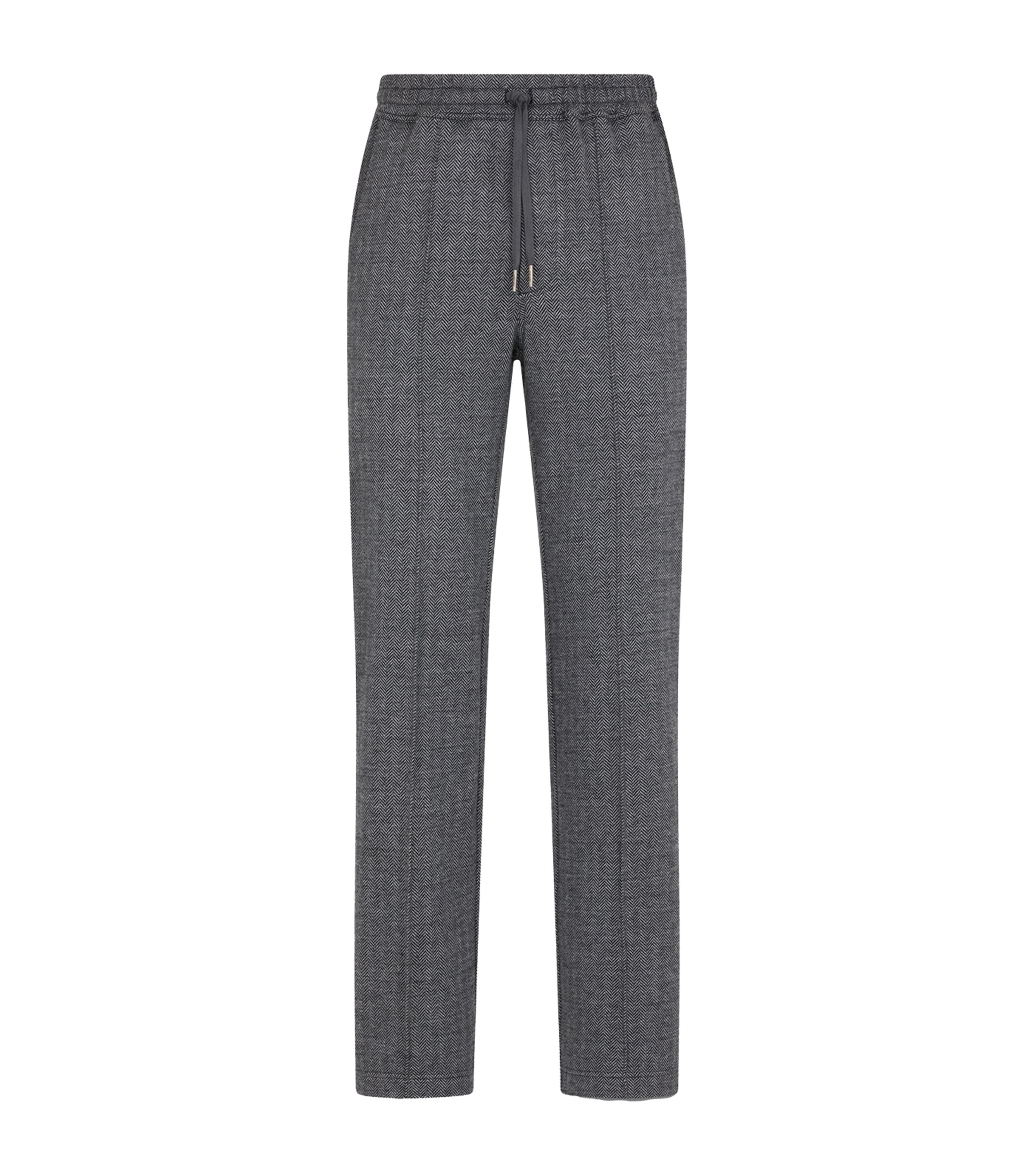 TOM FORD Mens Cotton-Wool-Silk-Cashmere Drawstring Trousers Tgb Image 1