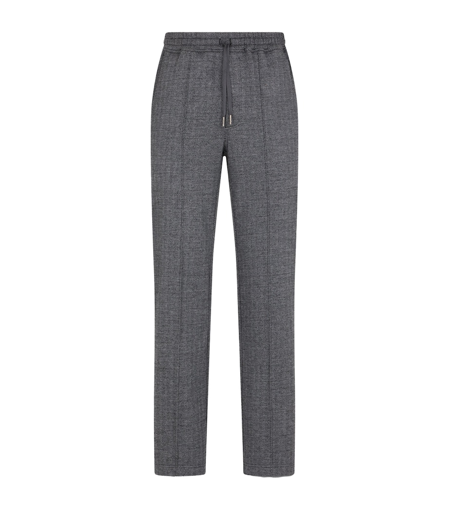 TOM FORD Mens Cotton-Wool-Silk-Cashmere Drawstring Trousers Tgb Image 1