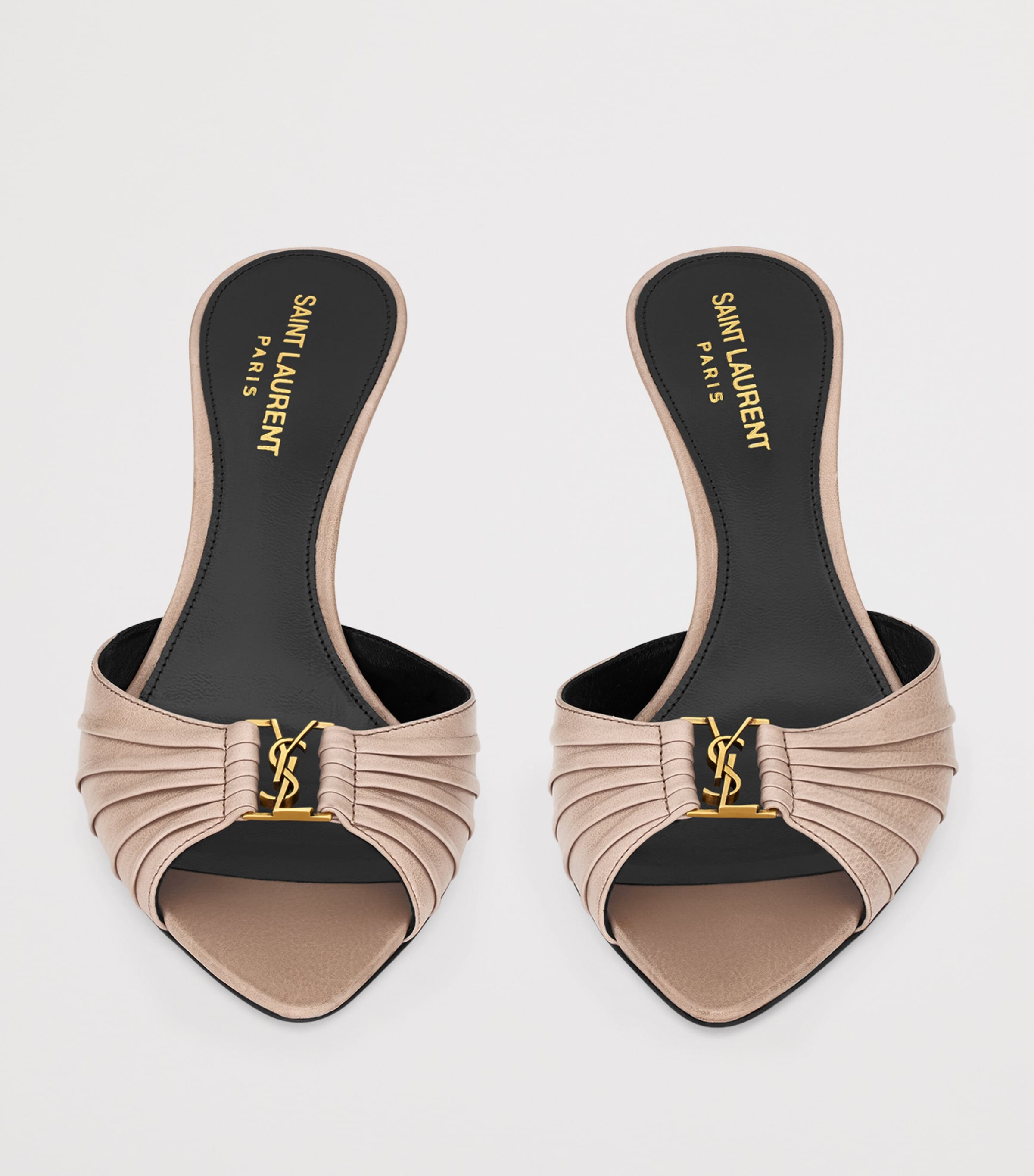Saint Laurent Leather Babylone Heeled Mules 60 Image 2