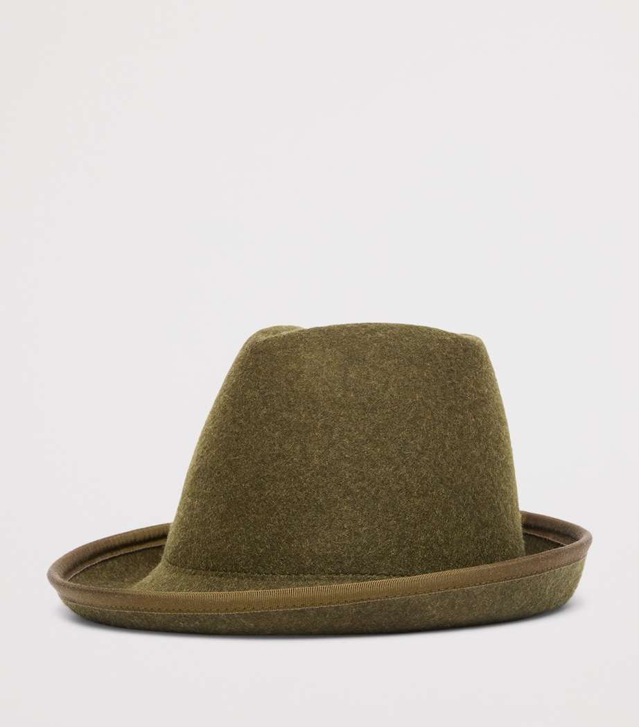 Weekend Max Mara Wool Fedora Hat Kaki Image 3