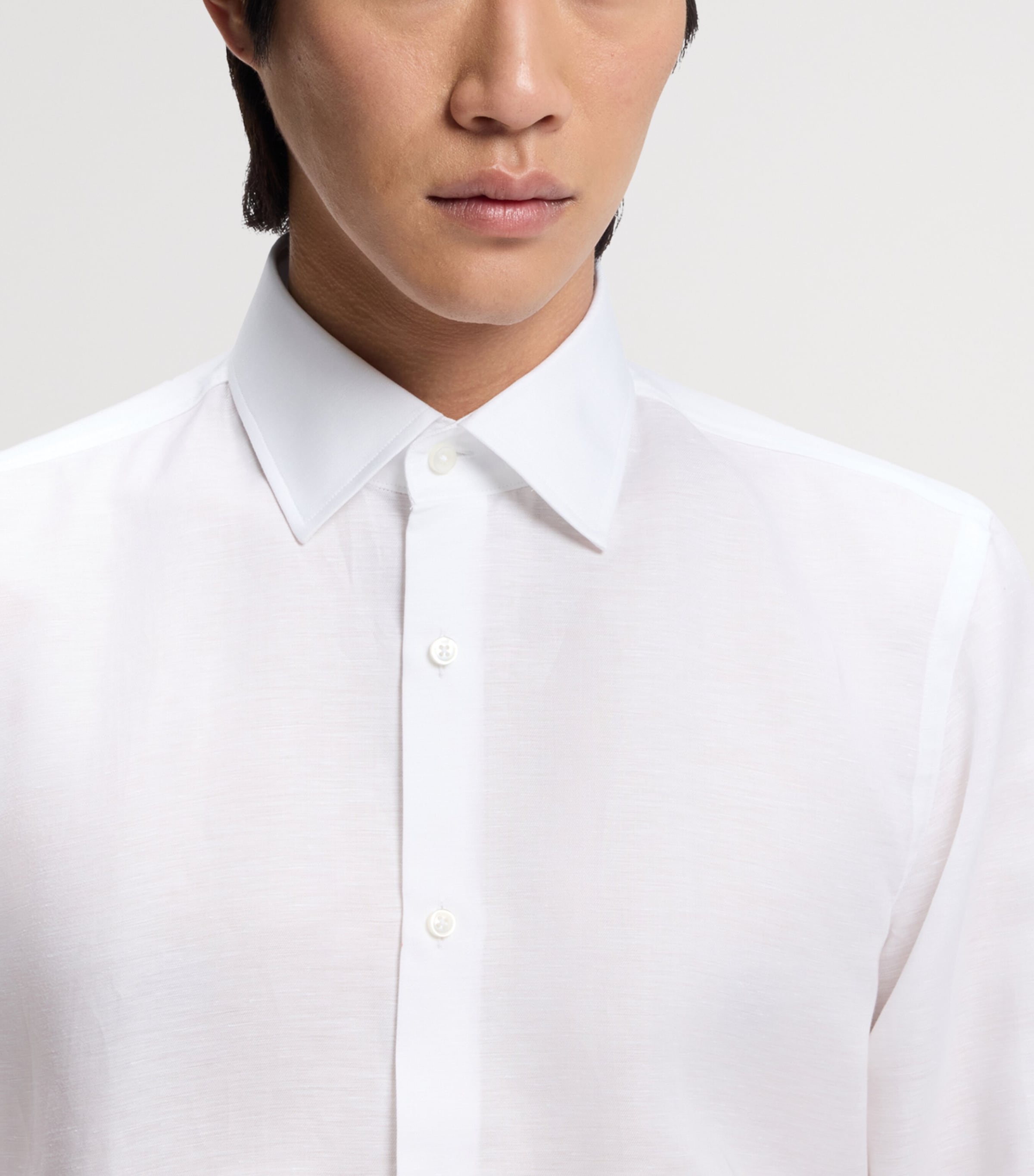 BOSS Mens Linen-Blend Slim-Fit Shirt Image 5