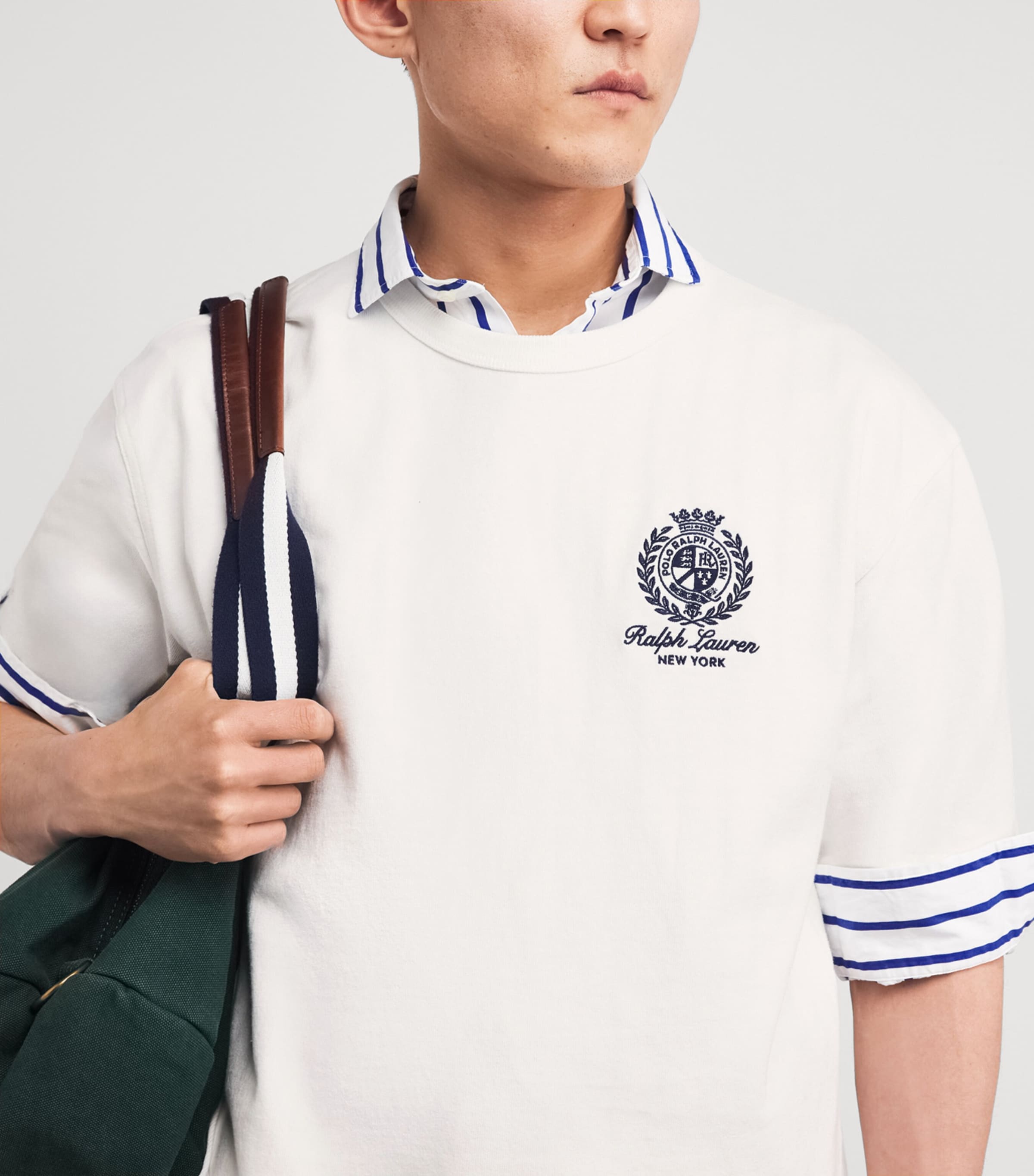 Polo Ralph Lauren Mens Embroidered Crest T-Shirt White Image 3