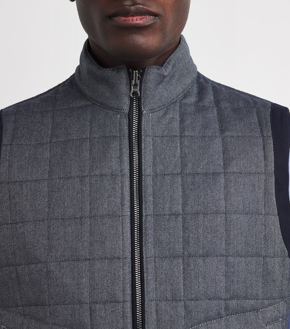 Quilted Reversible Gilet 12 BLUE Image 7