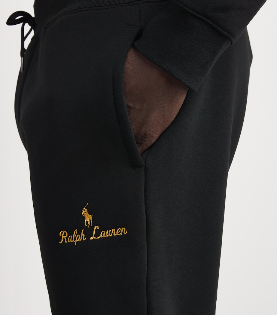 Embroidered Monogram Sweatpants BLACK Image 6