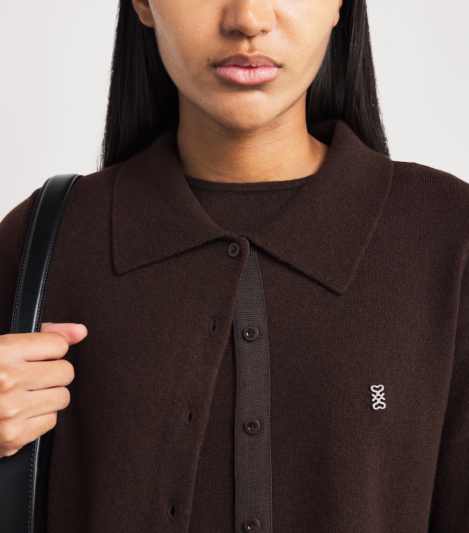 Wool-Cashmere Cardigan CHOCOLATE Image 6