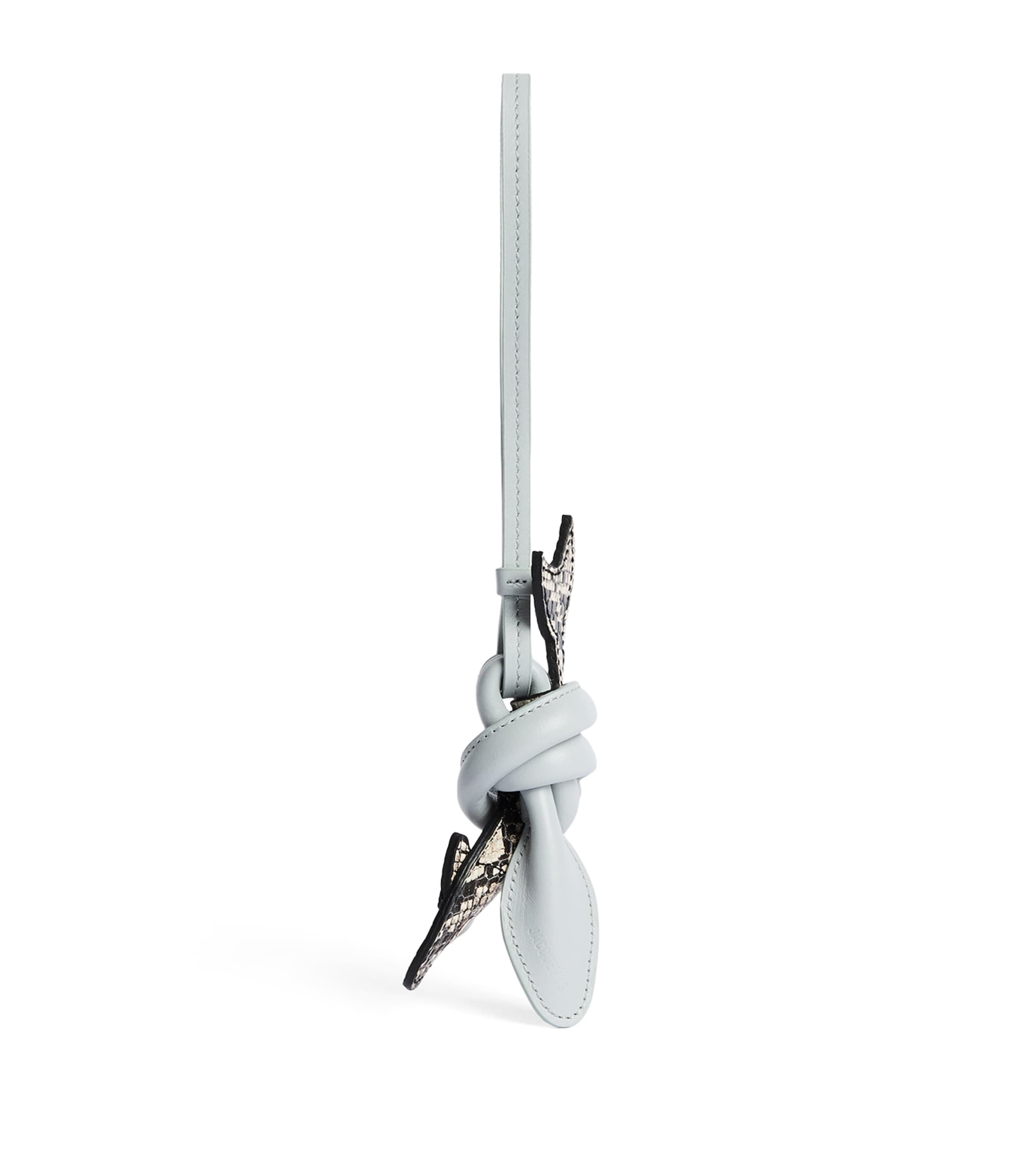 Jacquemus Leather Fish Bag Charm Grey Blu E Black Image 1