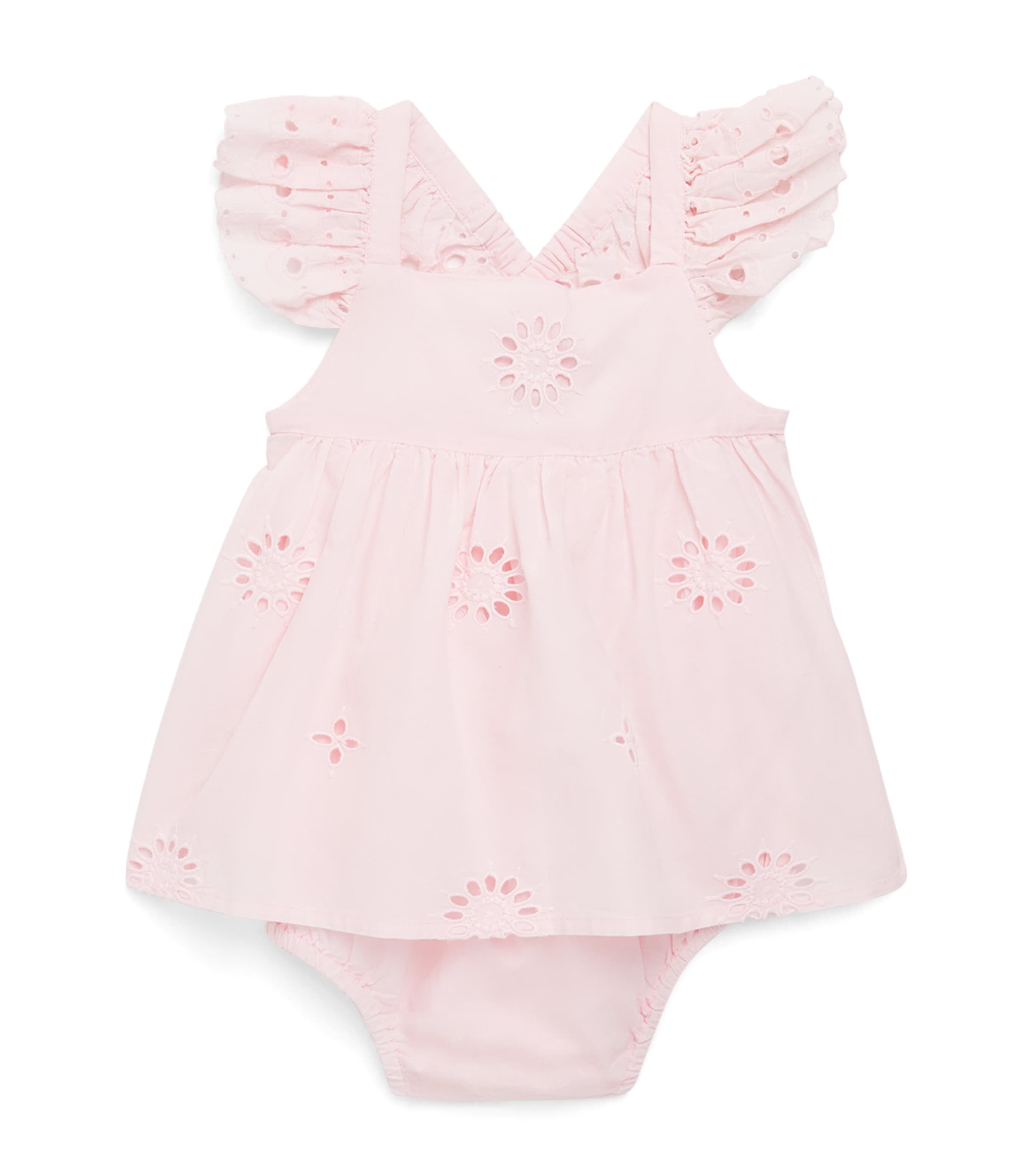 Broderie Anglaise Salome Romper (3-18 Months) 101365617PINK SCHFFL Image 1