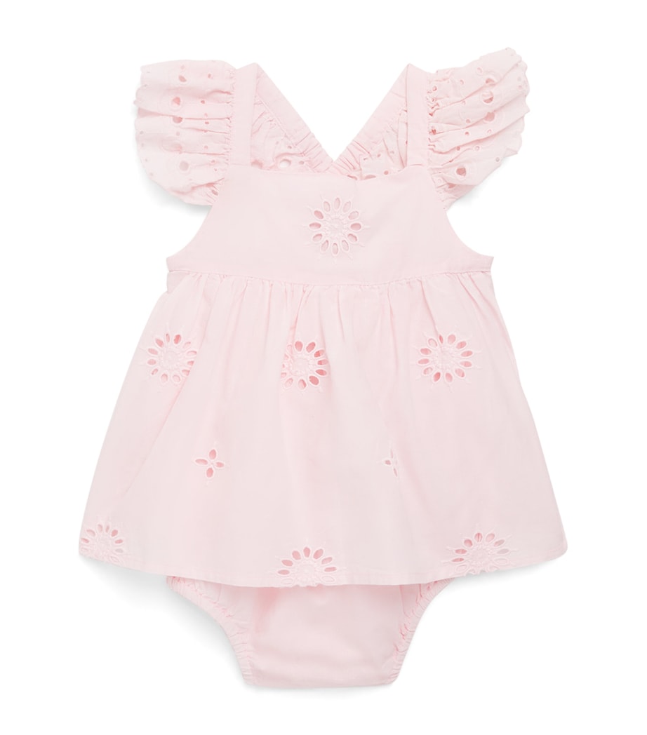 Broderie Anglaise Salome Romper (3-18 Months) 101365617PINK SCHFFL Image 1