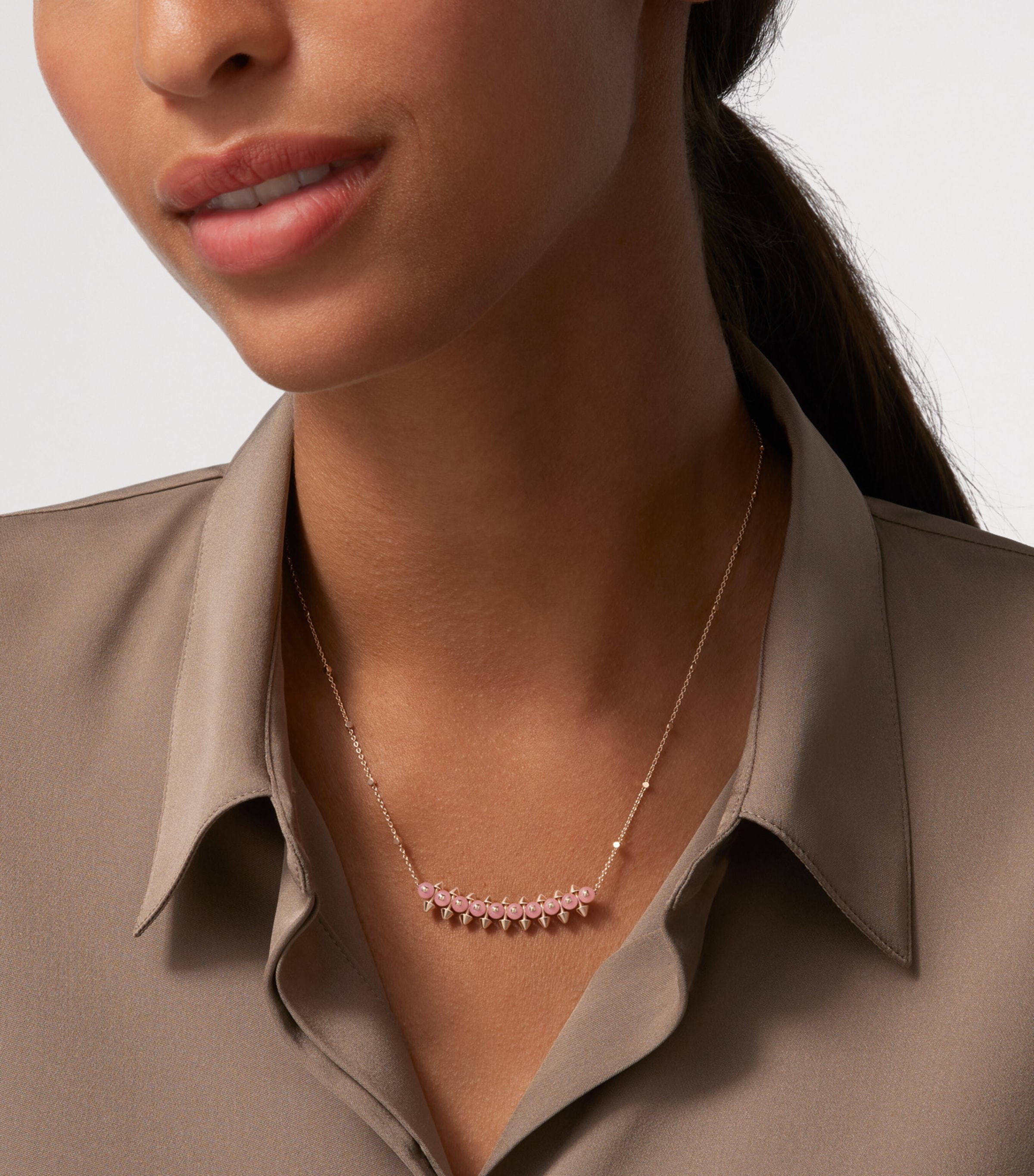 Cartier Rose Gold and Chalcedony Clash de Cartier Pendant Necklace Rose Gold Image 2